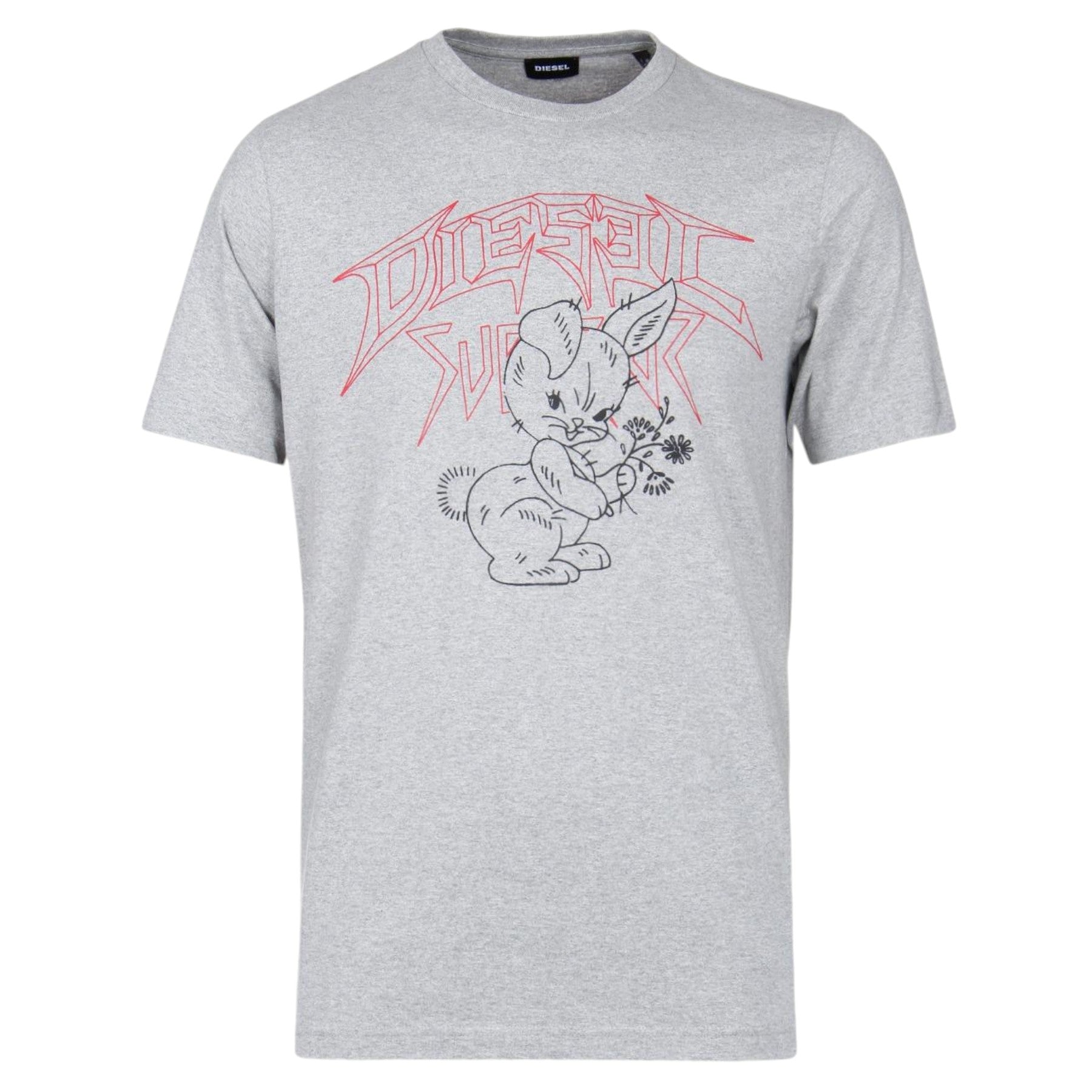 DIESEL T JUST W1 Mens T Shirts Short Sleeve Crew Neck Casual Cotton Summer Tee