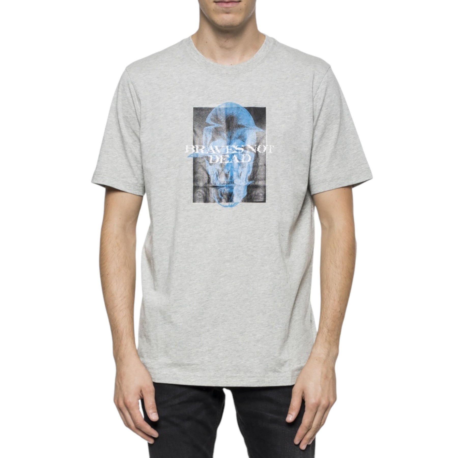 DIESEL T JUST XV Mens T Shirt Short Sleeve Crew Neck Tees Casual Grey Summer Top