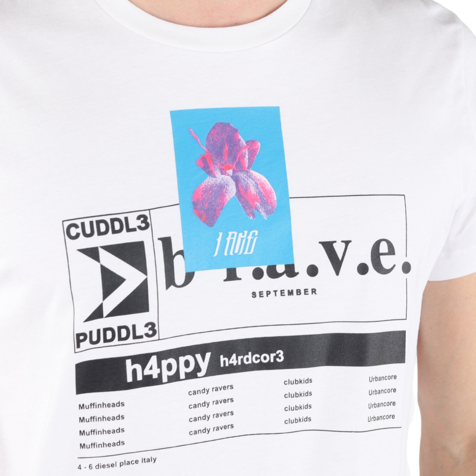 DIESEL Mens T DIEGO XA T-Shirt Short Sleeve Soft Crew Neck Tee Casual White Tops