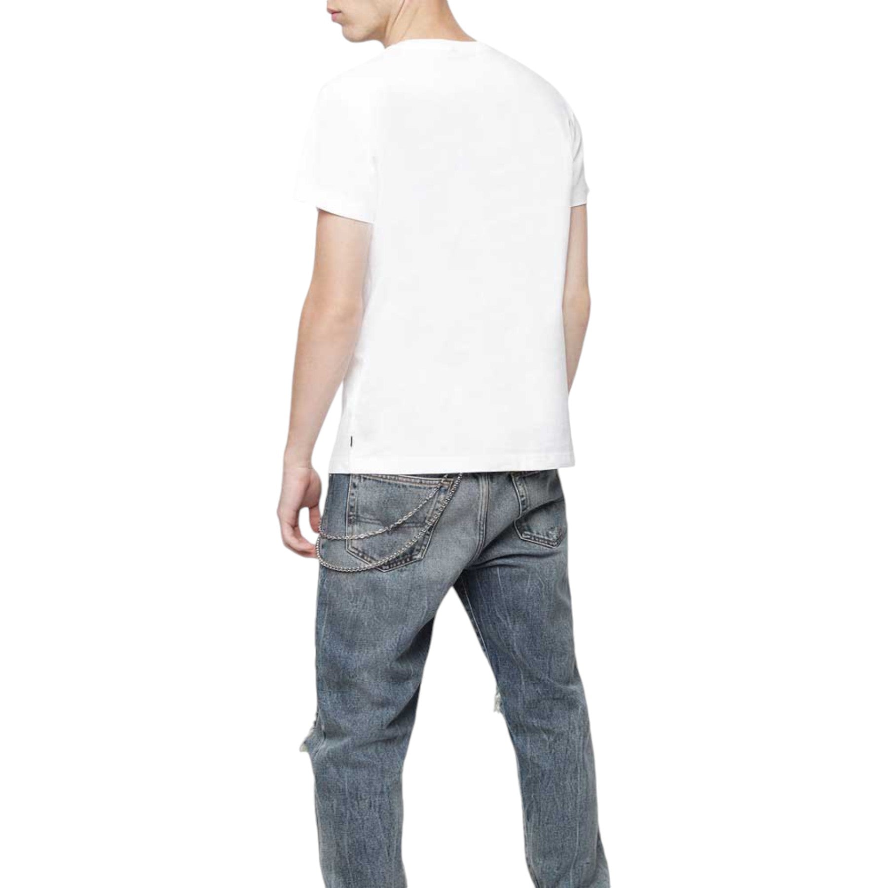 DIESEL Mens T DIEGO XA T-Shirt Short Sleeve Soft Crew Neck Tee Casual White Tops