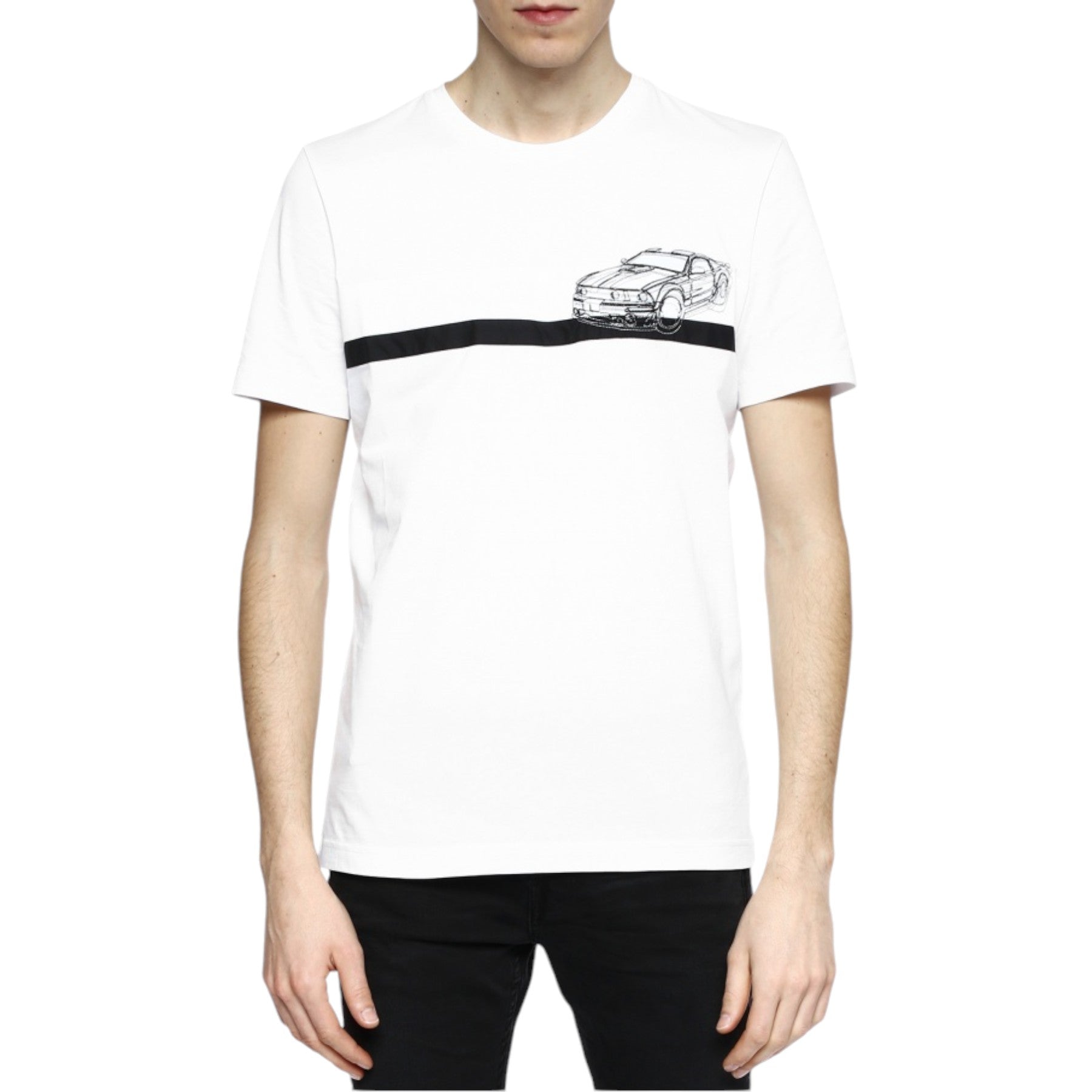 DIESEL BLACK GOLD TY STRIPESCAR Mens T-Shirt Short Sleeve Crew Neck Casual Tee