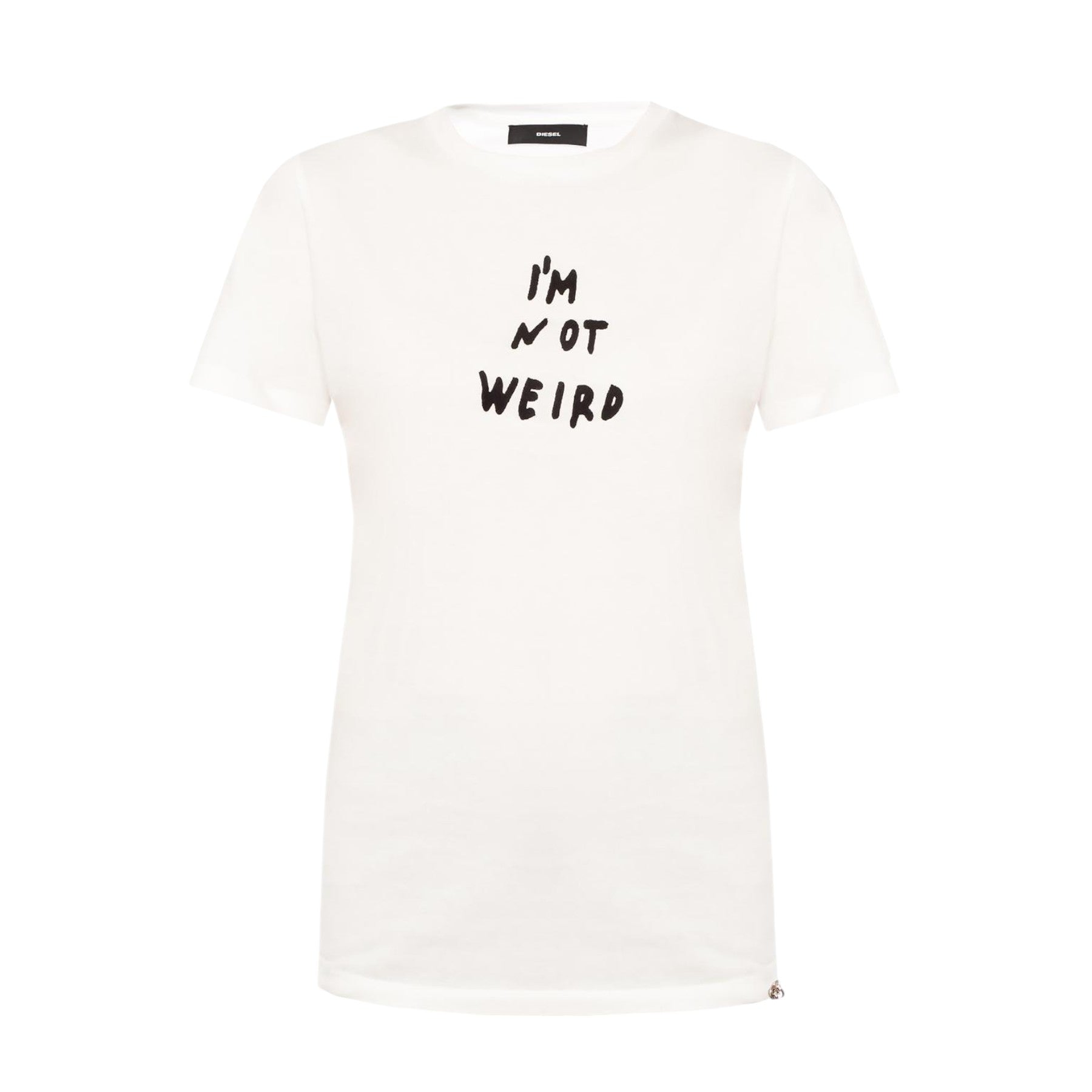 DIESEL T FLAVIA B Womens T-Shirt Crew Neck Short Sleeve Casual Summer White Tops