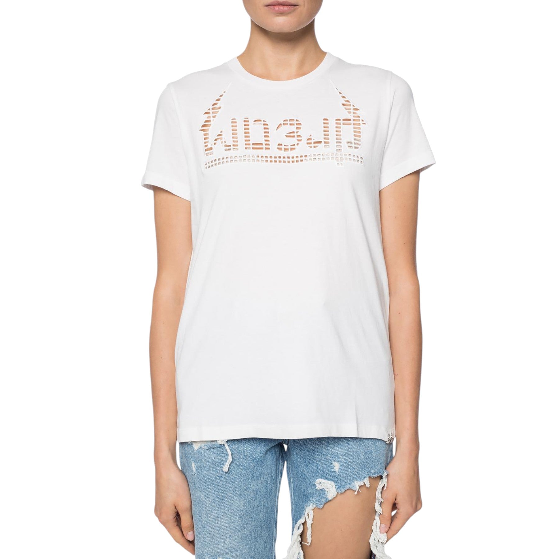 DIESEL T SILY W Womens T-Shirt Crew Neck Short Sleeve Casual Summer White Tops