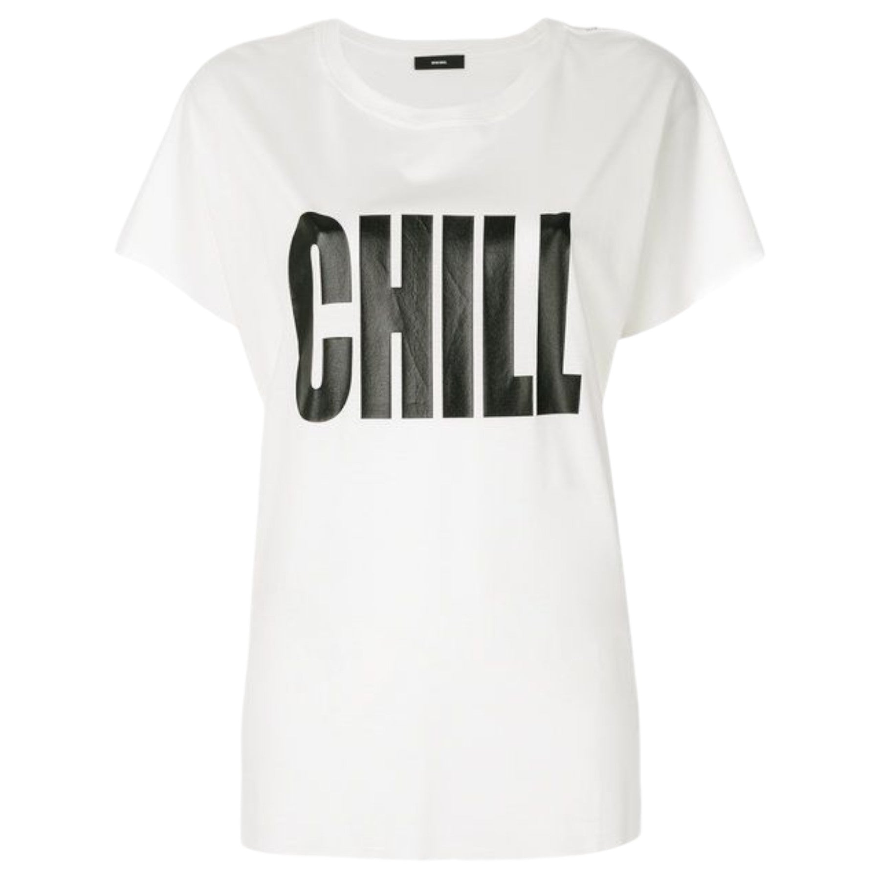 DIESEL T HANNA BB Womens T-Shirt Crew Neck Short Sleeve Casual Summer White Tops