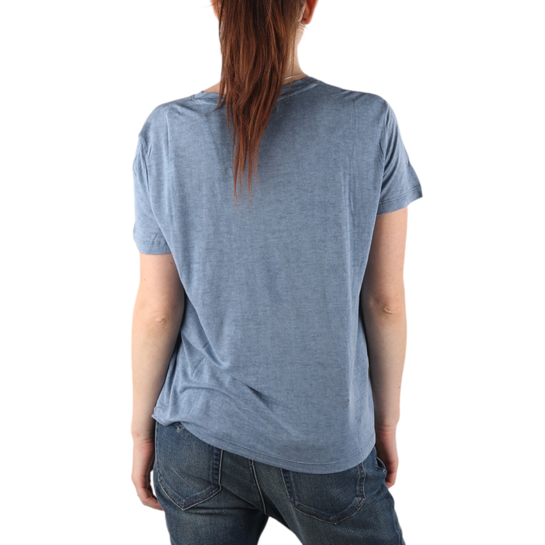 DIESEL T MORIPLAQUE Womens T-Shirt Crew Neck Short Sleeve Casual Summer Blue Tee