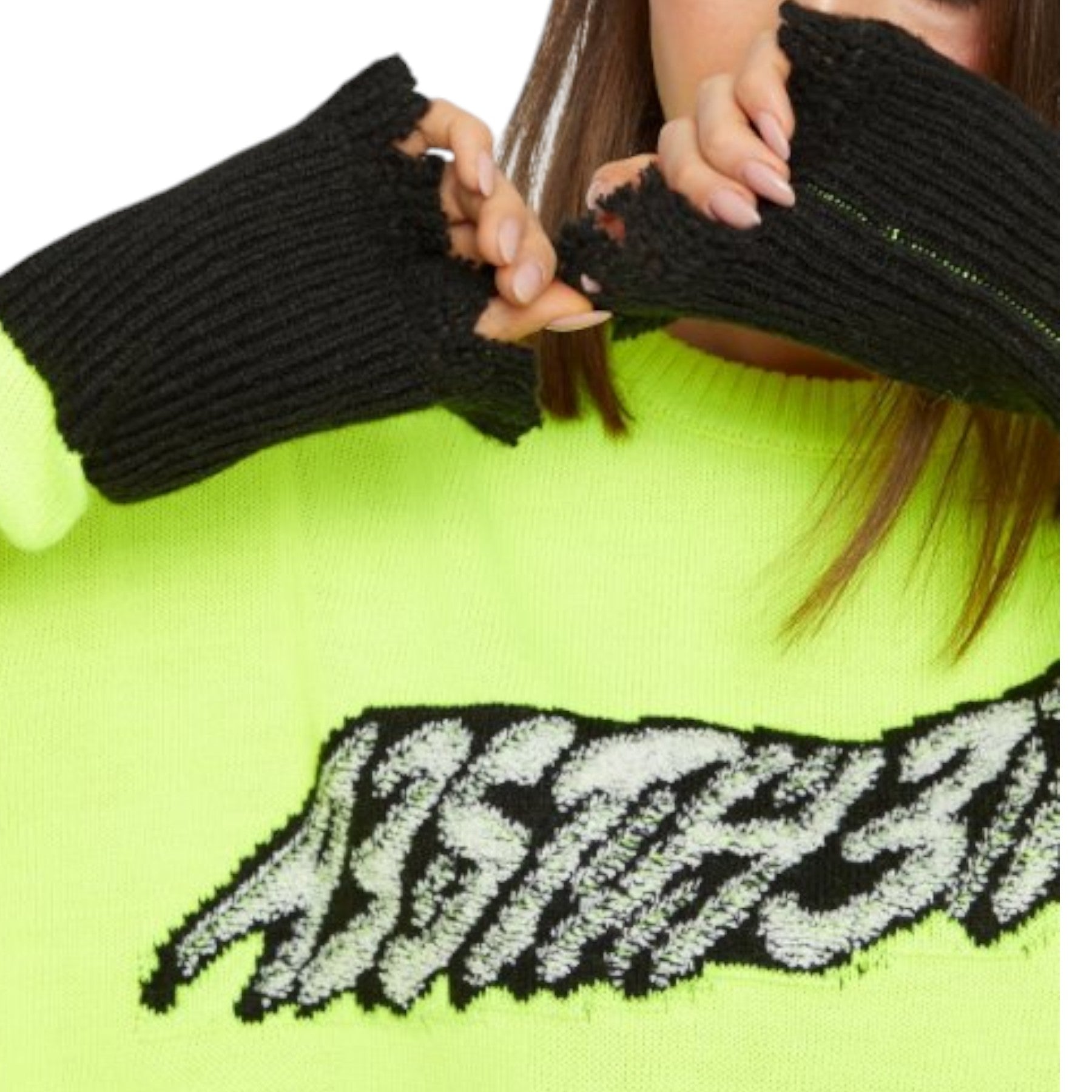 DIESEL M TICX Womens Sweatshirt Long Sleeve Ladies Pullover Wool Knitwear Green