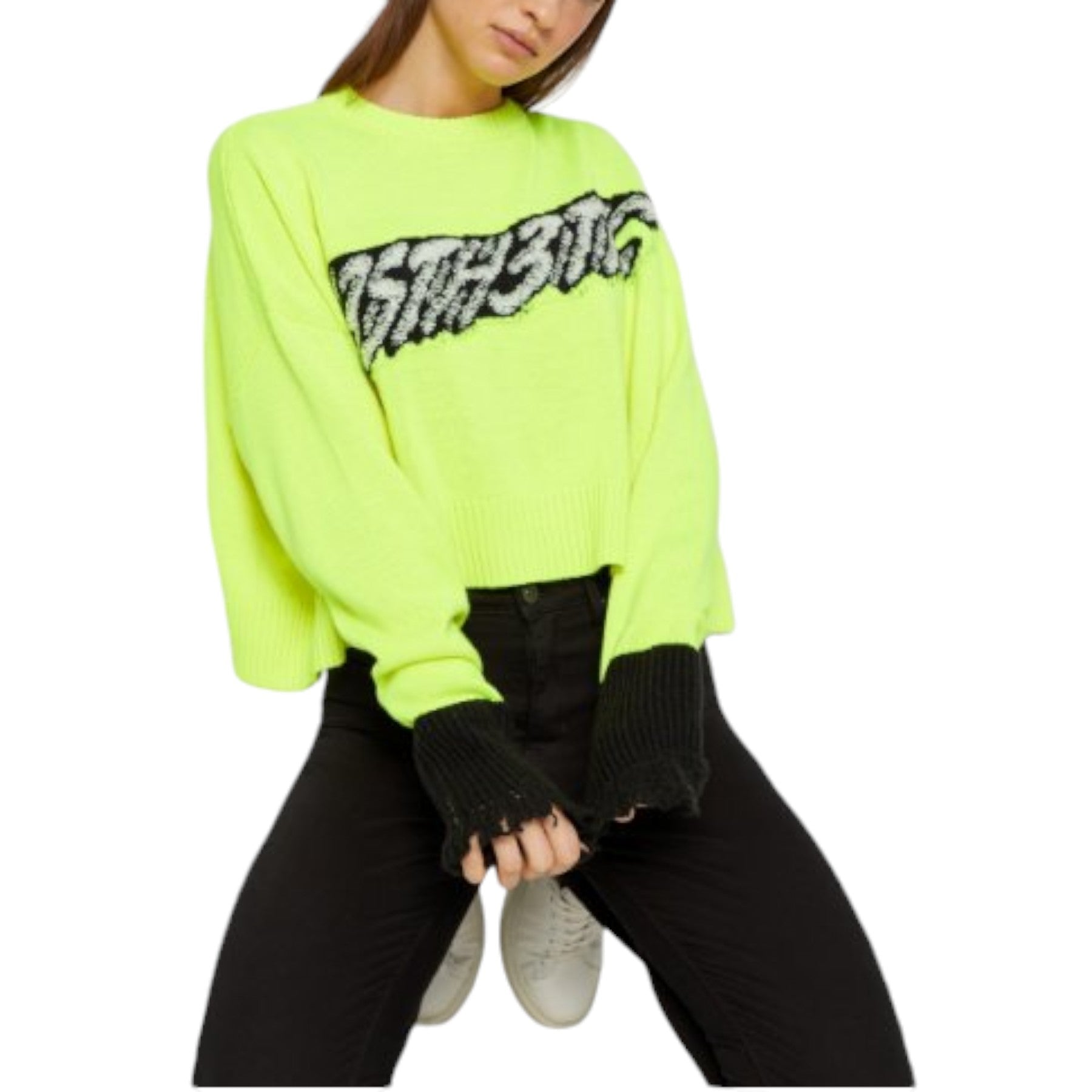 DIESEL M TICX Womens Sweatshirt Long Sleeve Ladies Pullover Wool Knitwear Green