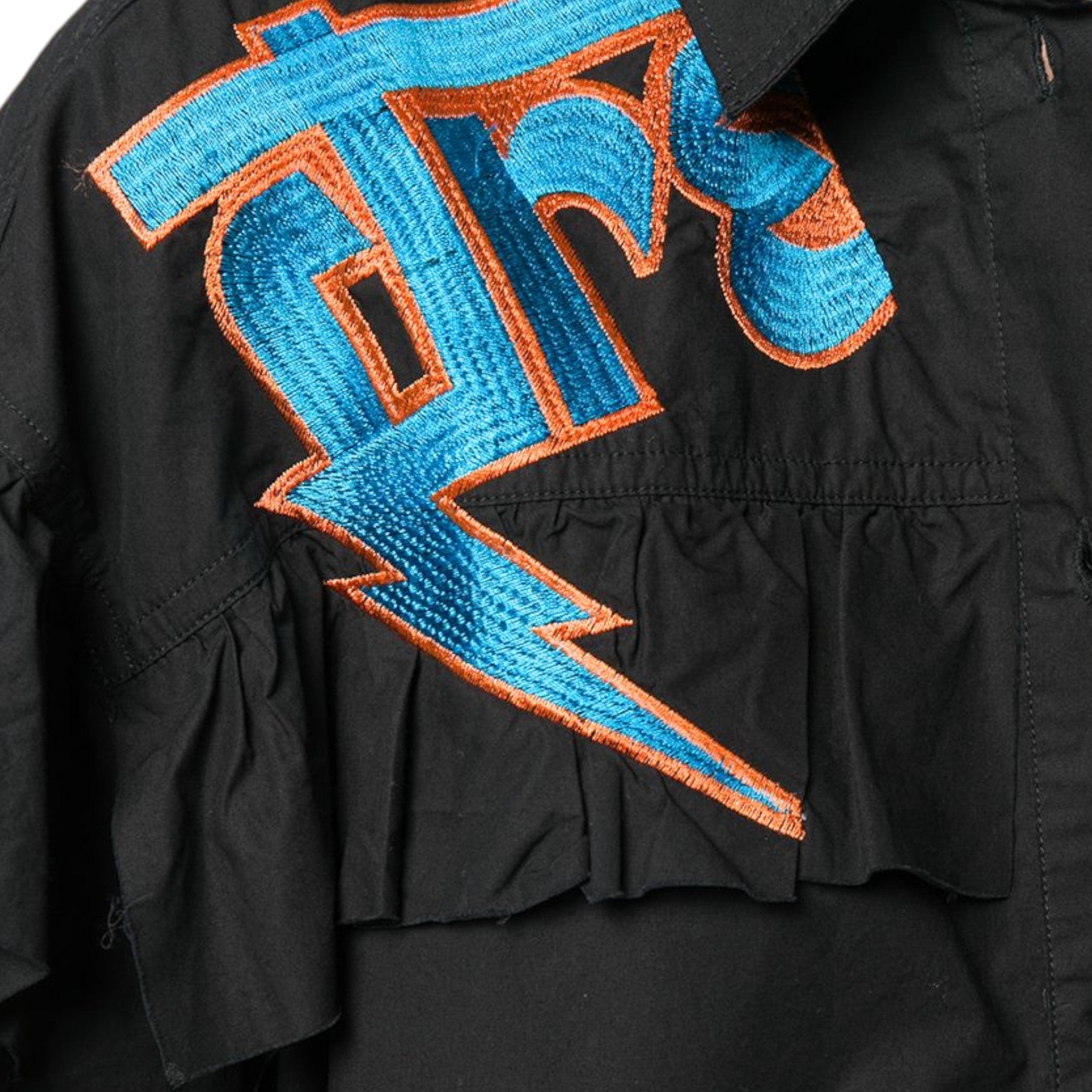 DIESEL C BUL 0BAST Womens Oversize Shirt Embroidered Ladies Long Cotton Black