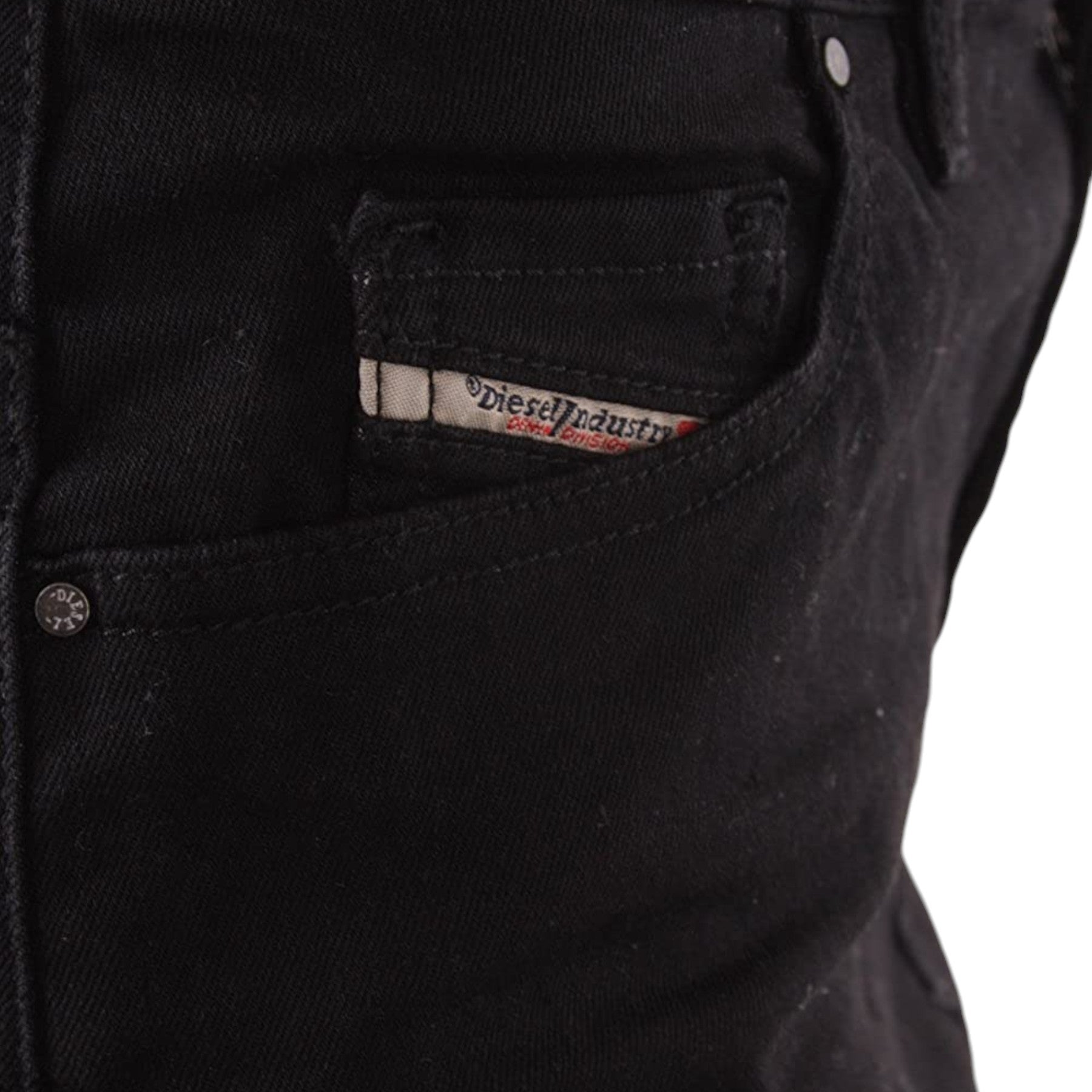 DIESEL R MODUNG RHLPA Womens Denim Jeans Skirt Black Bodycon Tube Pencil Shorts