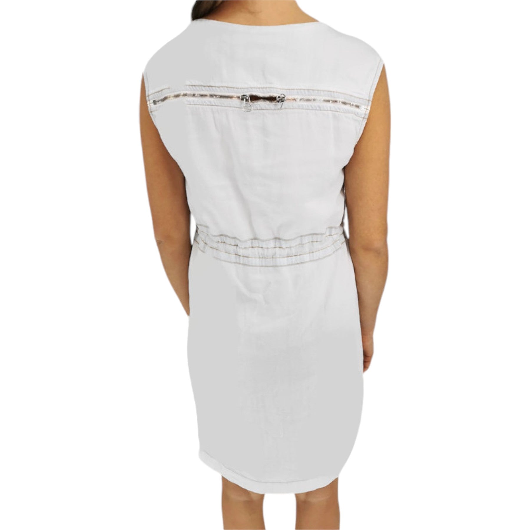 DIESEL R CHAD Womens Dress Sleeveless Lyocell Casual Summer Party Wear White Top