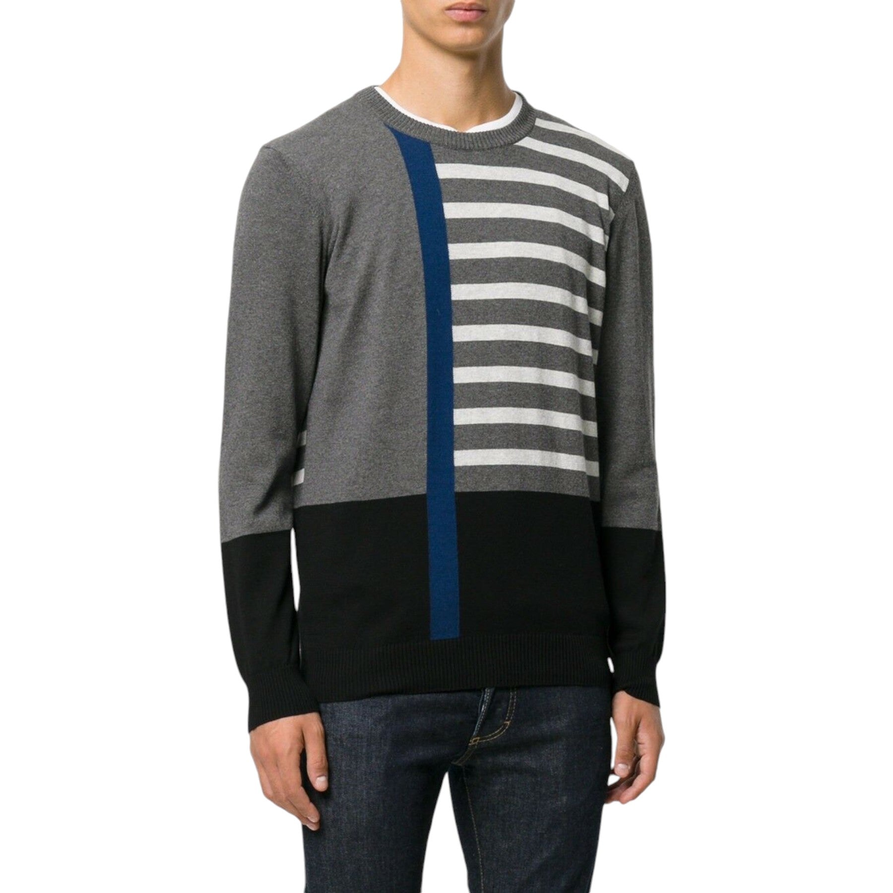 DIESEL K STRIPY Mens Cardigan Long Sleeve Crew Neck Knitwear Pullover Jumper NEW