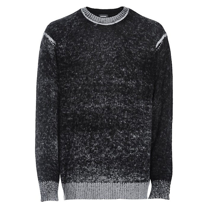 DIESEL K CONF Mens Sweatshirts Regular Crew Neck Pullover Casual Black Jumpers