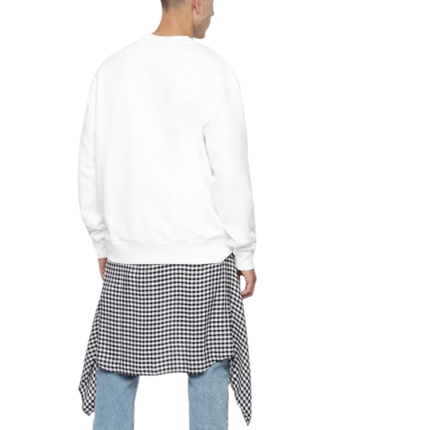 DIESEL S BAY WA Mens Sweatshirt Crew Neck Ribbed Casual Pullover White Jumper