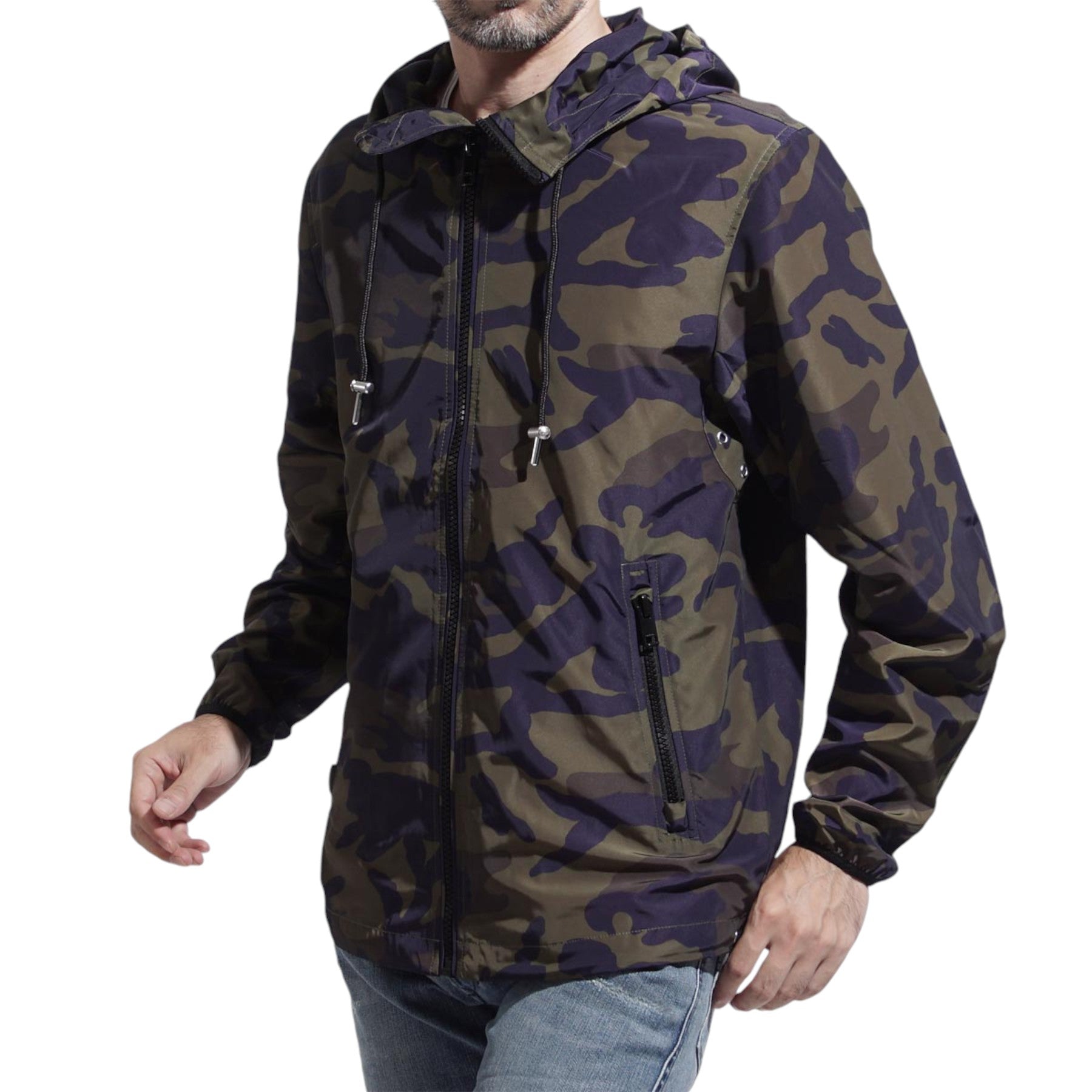 DIESEL J ACOUSMATIC Mens Jacket Waterproof Lightweight Hooded Camouflage Jacket