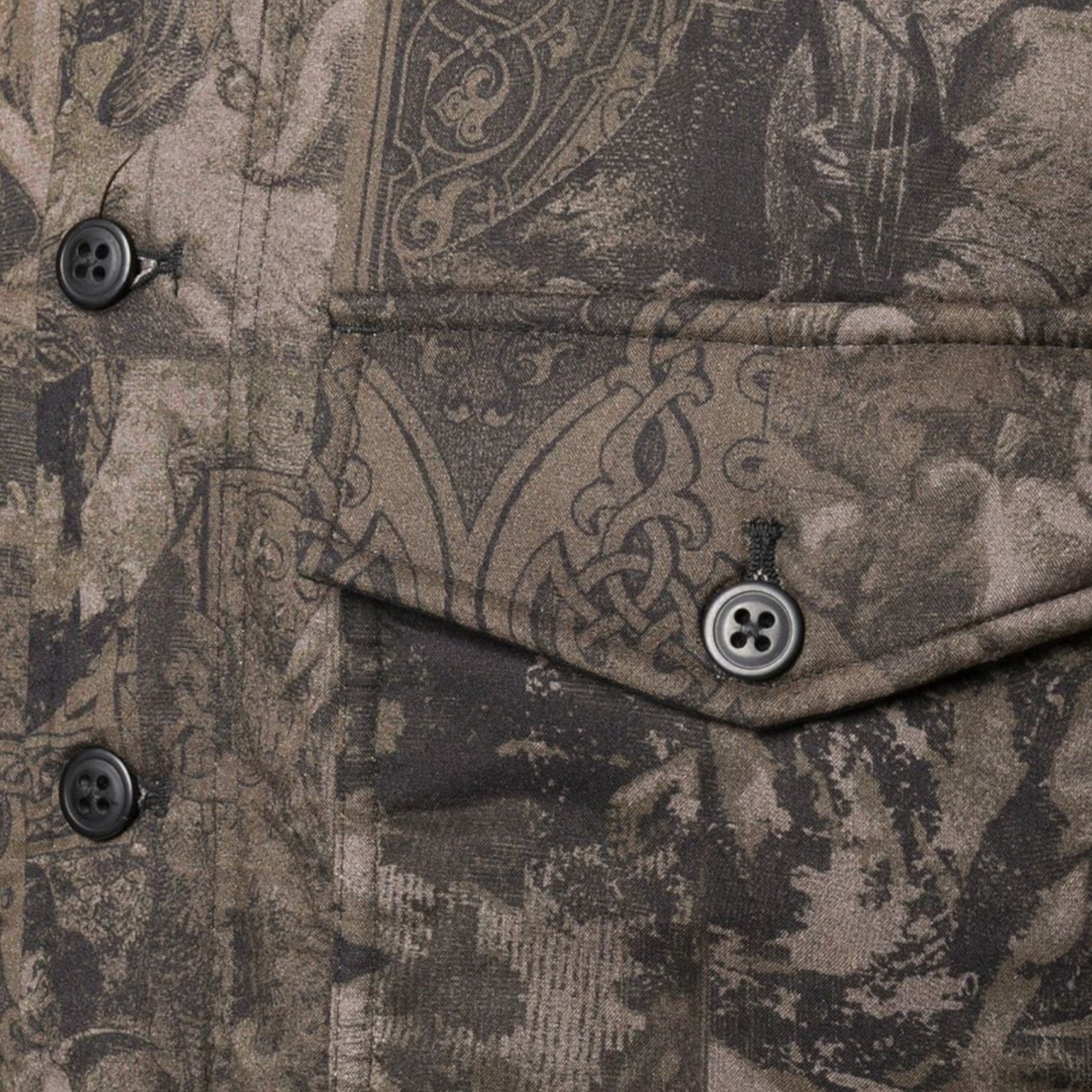 DIESEL S LATE PADD A Mens Shirt Jacket Graphical Prints Casual Camouflage Coat