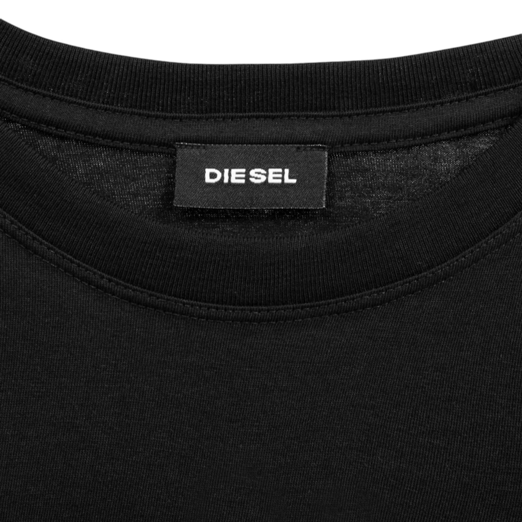 DIESEL T DIEGO HE Mens T-Shirt Crew Neck Short Sleeve Casual Black Summer Tee