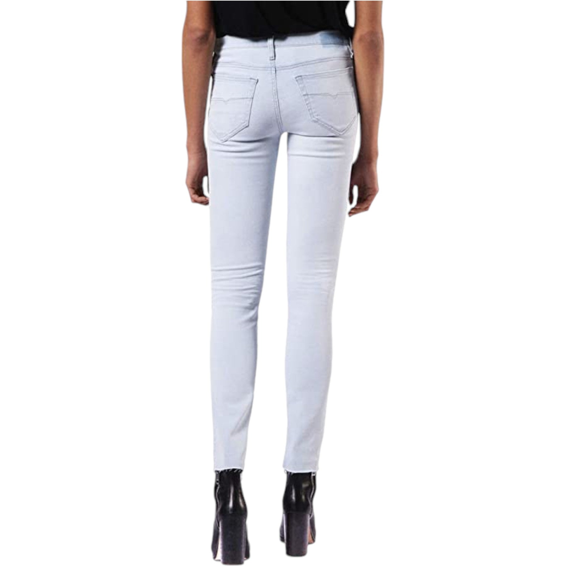 DIESEL SKINZEE 084EY Womens Denim Jeans Slim Fit Trouser Casual Light Blue Pants
