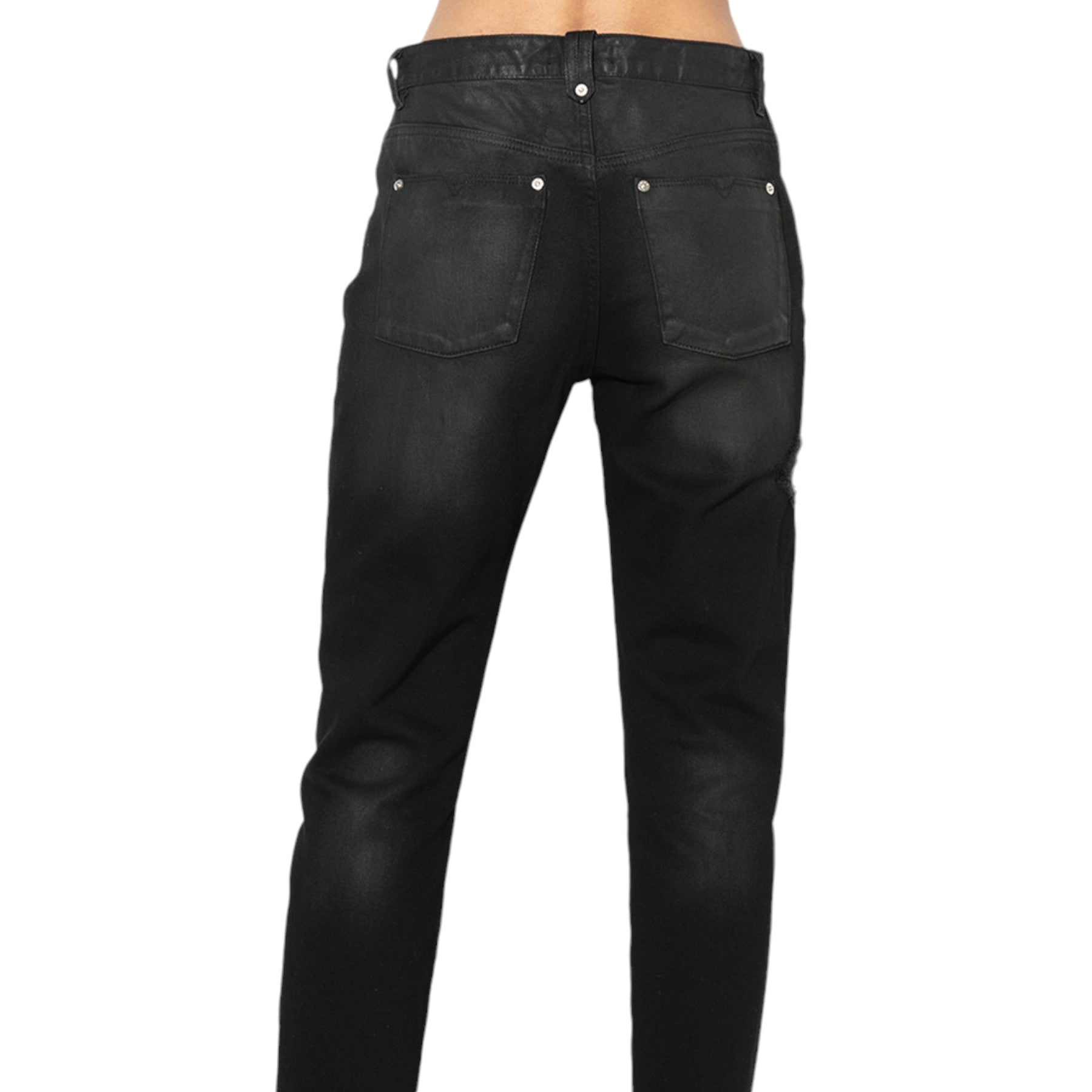 DIESEL DE CLAIRY 0KARE Womens Denim Jeans Distressed Trousers Casual Black Pants