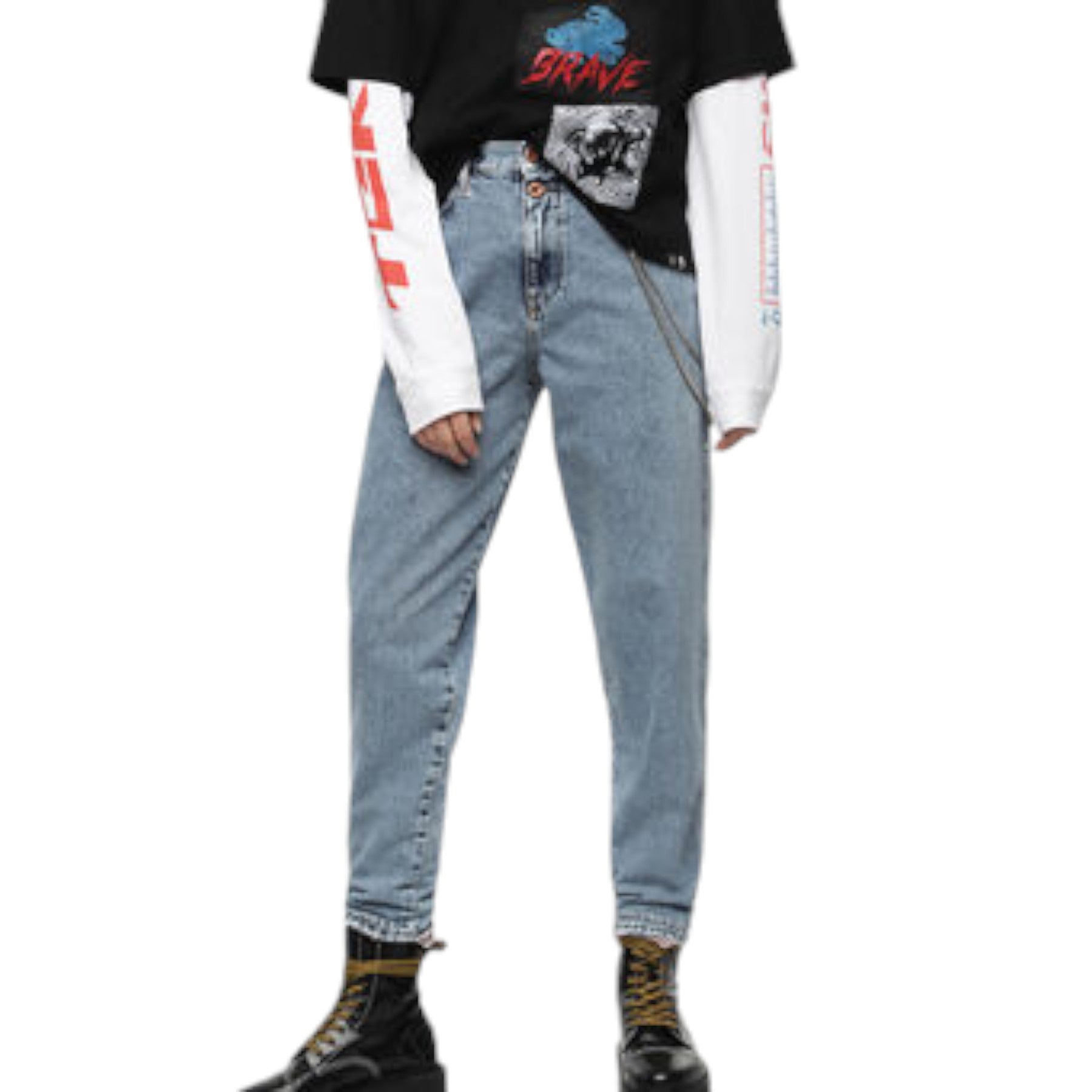 DIESEL ALYS 084WV Womens Denim Jeans Regular Fit Casual Light Blue Pants Italy