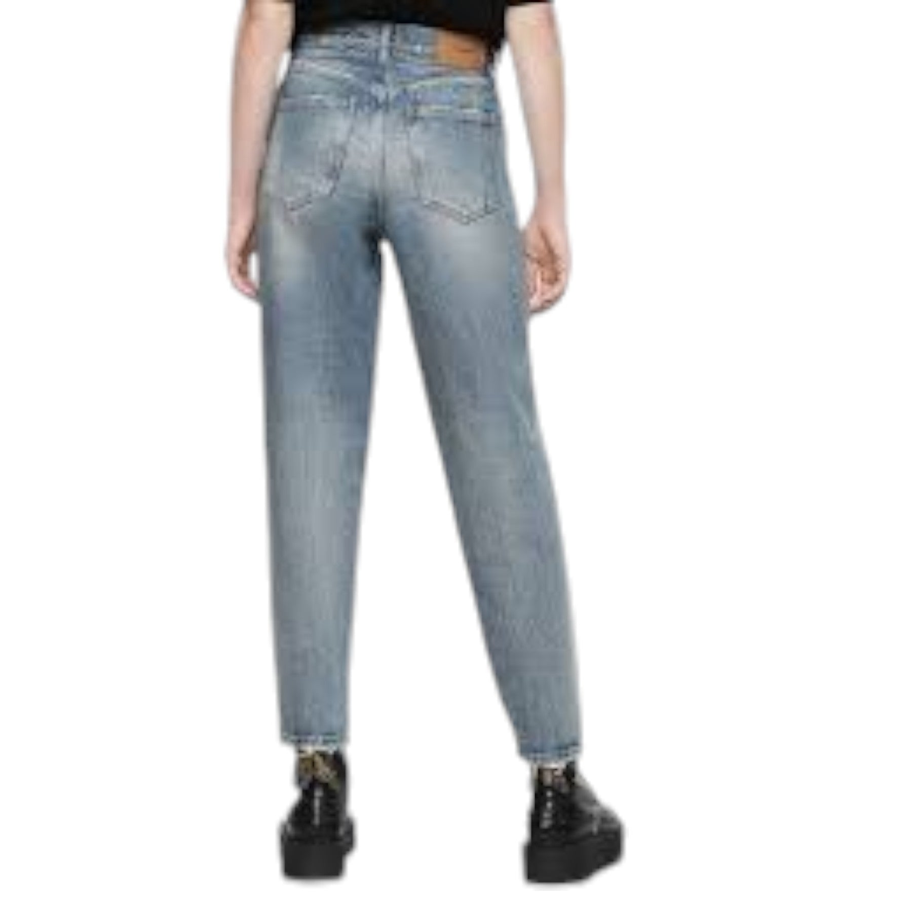 DIESEL ALYS 084WV Womens Denim Jeans Regular Fit Casual Light Blue Pants Italy