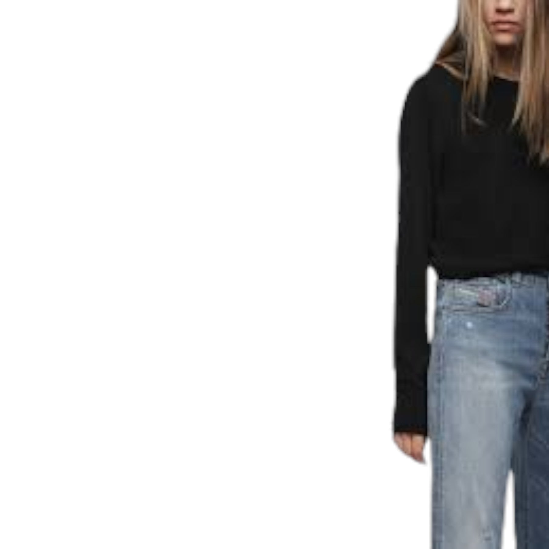 DIESEL ALYS 084WV Womens Denim Jeans Regular Fit Casual Light Blue Pants Italy