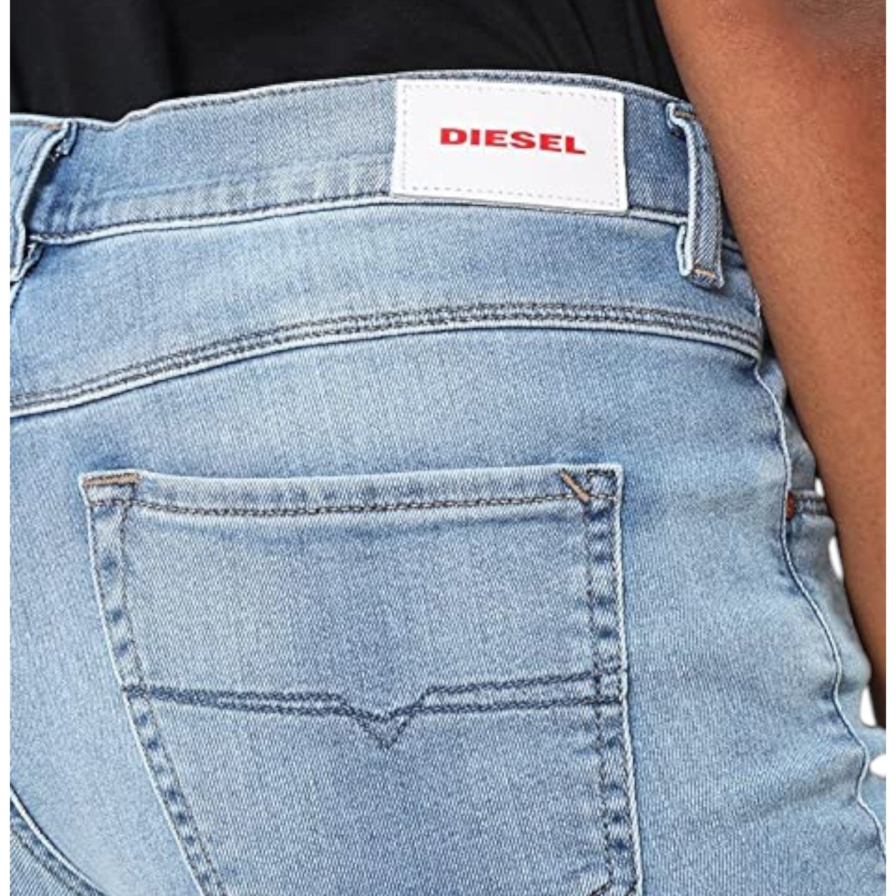 DIESEL SANDY 084RH Womens Denim Jeans Faded Regular Slim Fit Casual Blue Pants