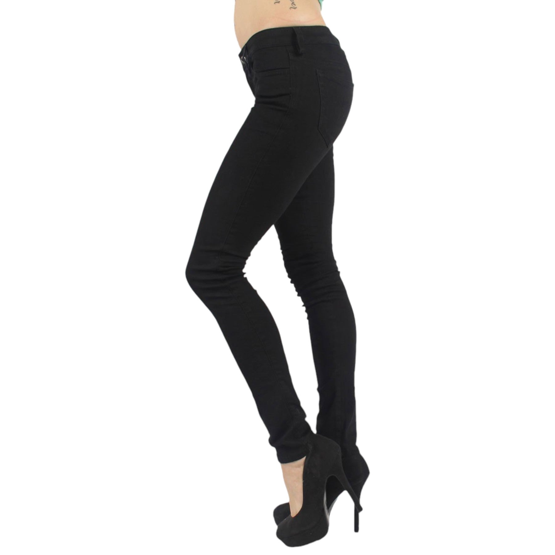 DIESEL SKINZEE LOW 0813E Womens Denim Jeans Stretch Trouser Casual Black Pants