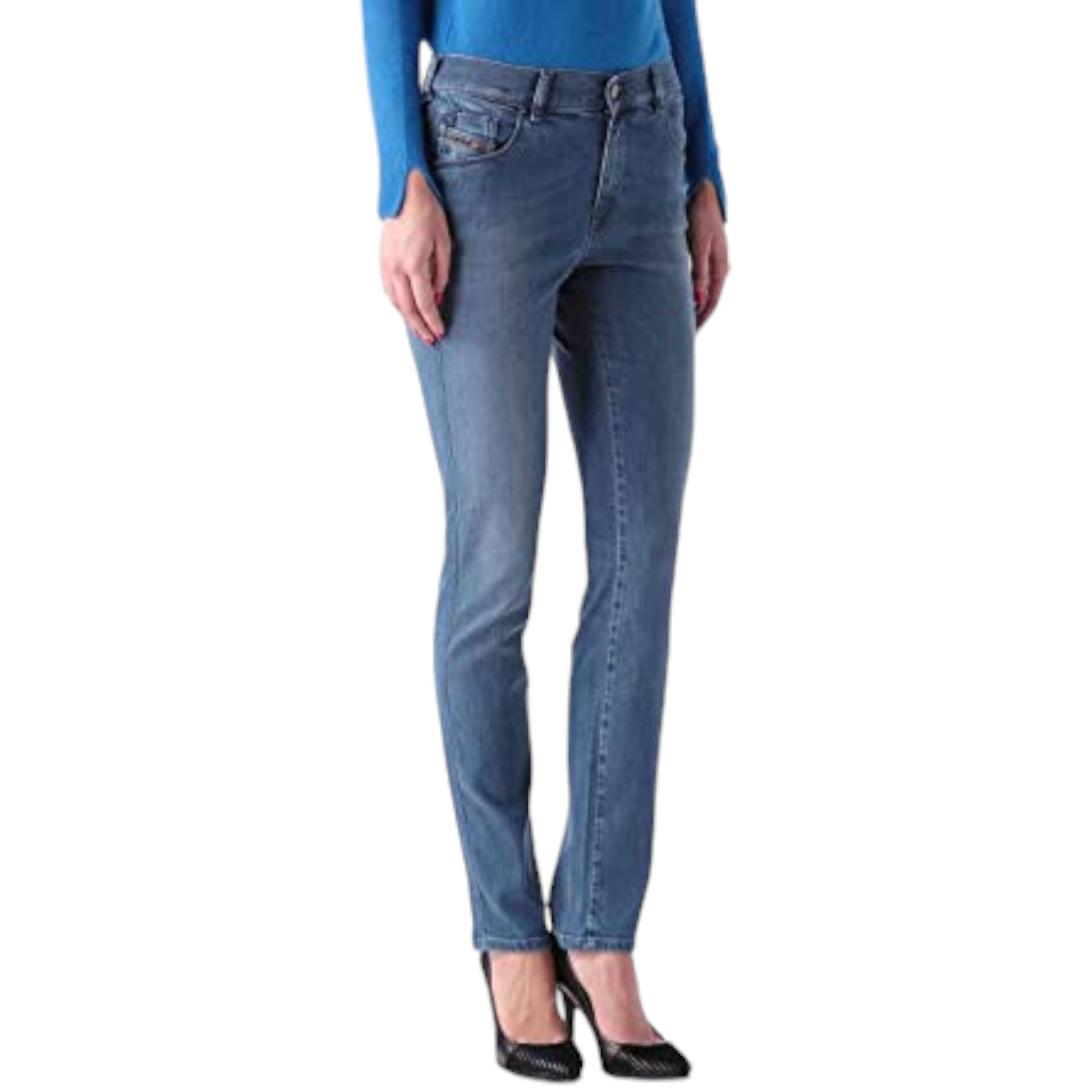 DIESEL SANDY 0666G Womens Denim Jeans Casual Pants Lyocell Regular Slim Trousers