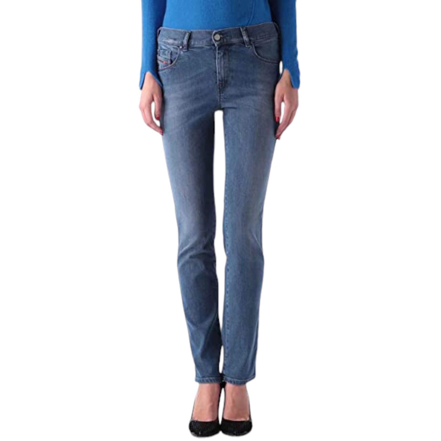 DIESEL SANDY 0666G Womens Denim Jeans Casual Pants Lyocell Regular Slim Trousers