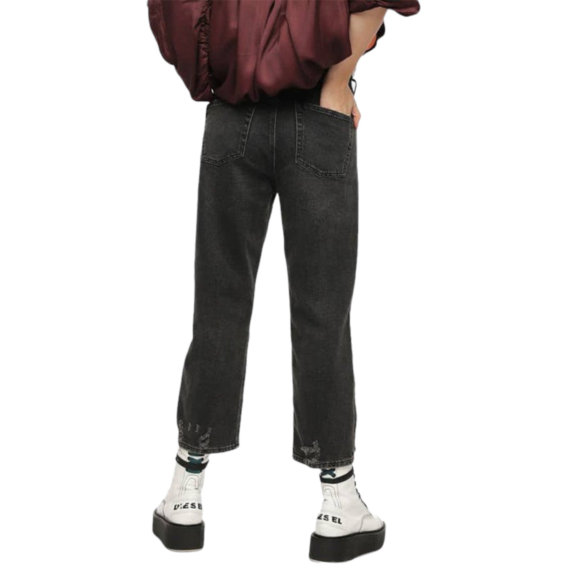 DIESEL ARYEL 085AJ Womens Denim Jeans Casual Pant Regular Straight Trouser Italy