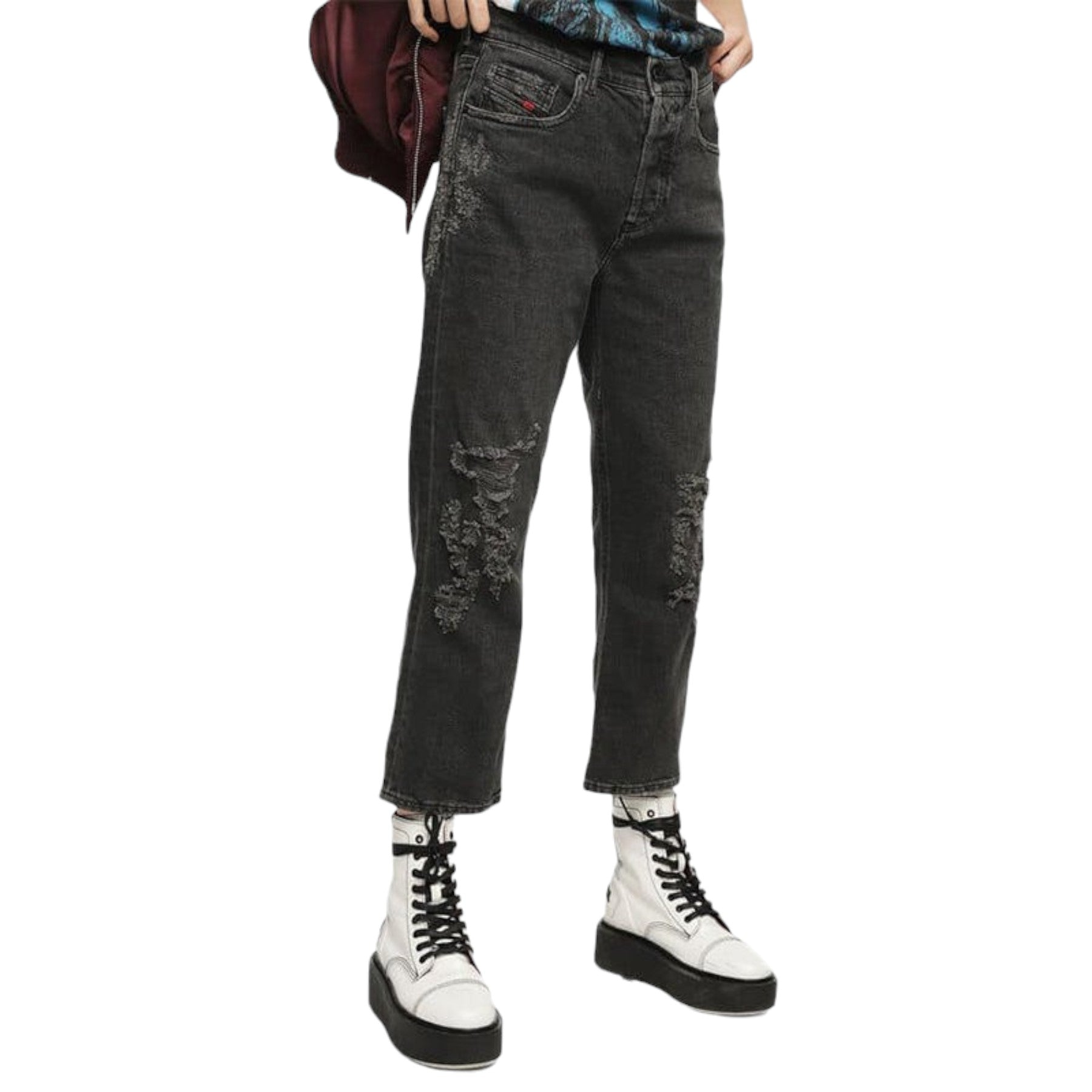 DIESEL ARYEL 085AJ Womens Denim Jeans Casual Pant Regular Straight Trouser Italy