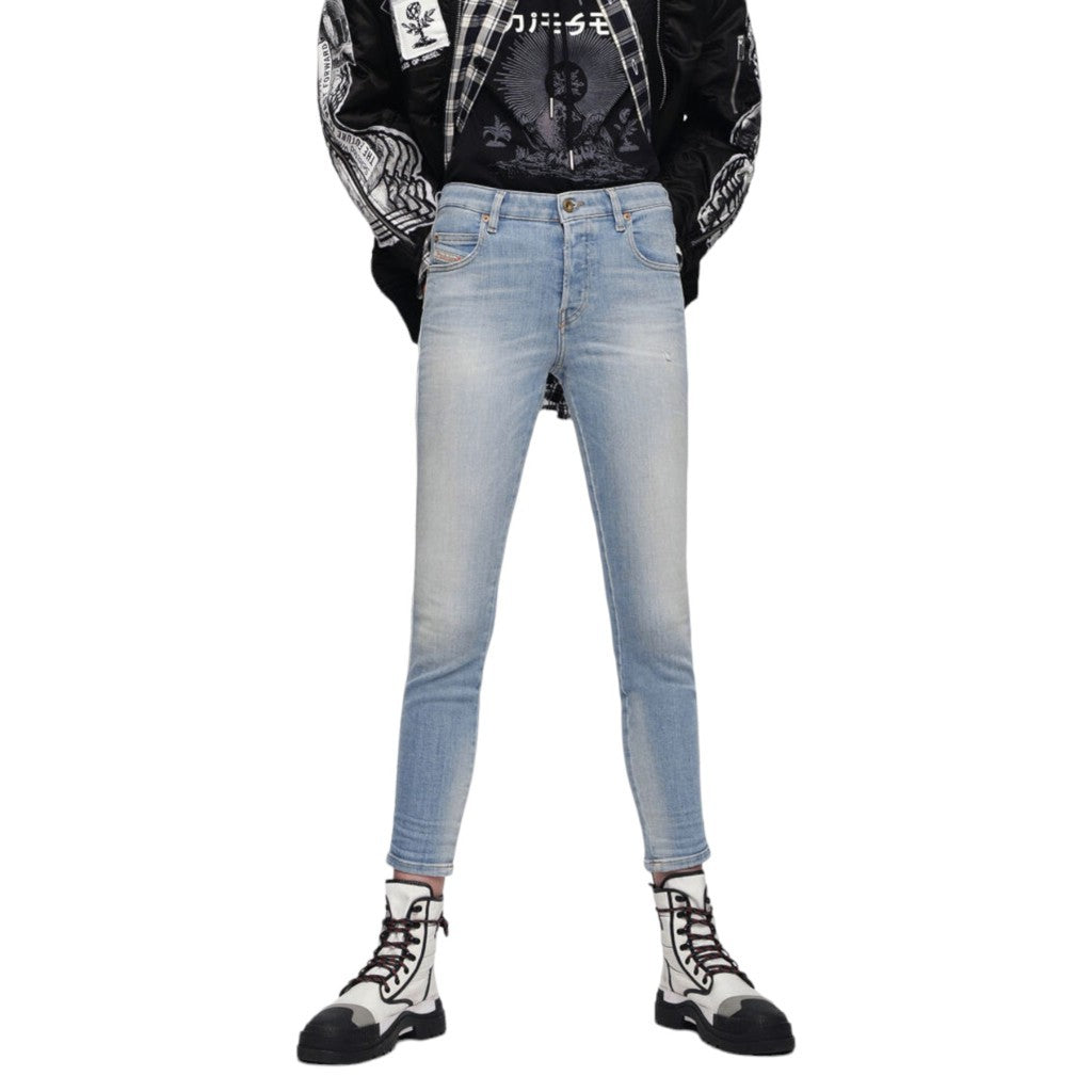 DIESEL BABHILA 086AW Womens Denim Jeans Casual Slim Pants Skinny Trouser Italy
