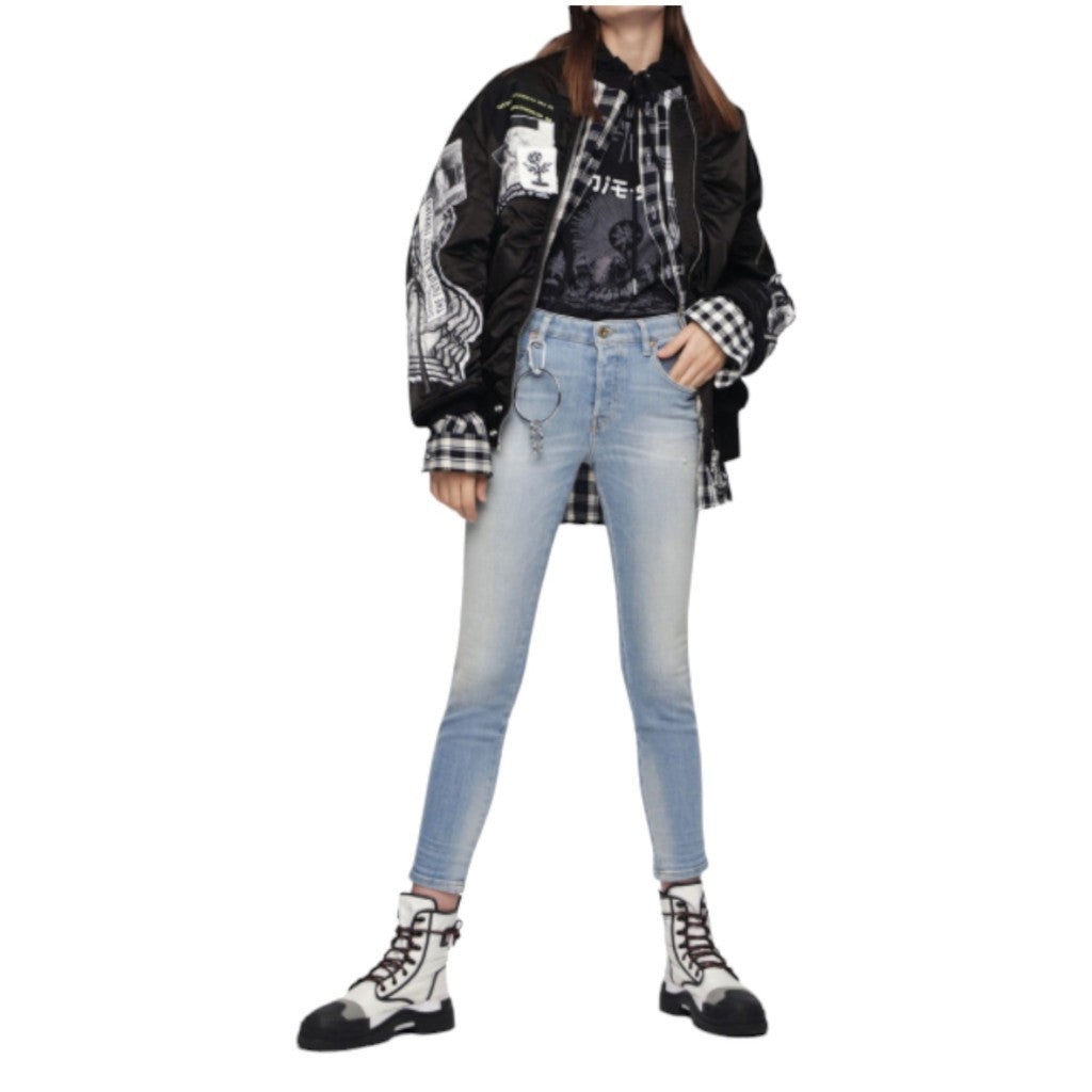 DIESEL BABHILA 086AW Womens Denim Jeans Casual Slim Pants Skinny Trouser Italy