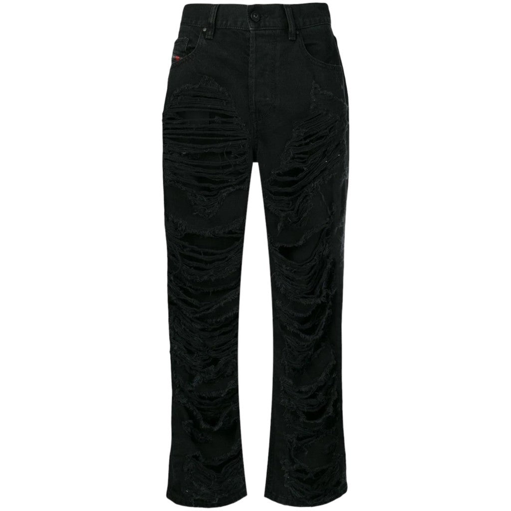 DIESEL ARYEL 084WH Womens Denim Jeans Regular Fit Ripped Trousers Casual Pant
