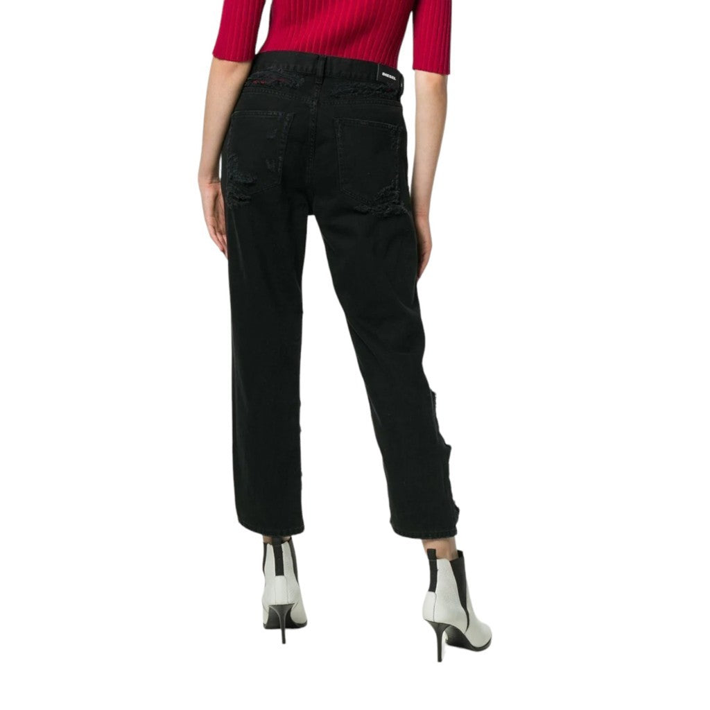 DIESEL ARYEL 084WH Womens Denim Jeans Regular Fit Ripped Trousers Casual Pant