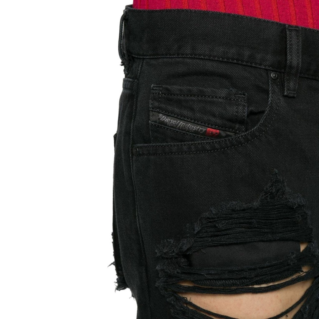 DIESEL ARYEL 084WH Womens Denim Jeans Regular Fit Ripped Trousers Casual Pant