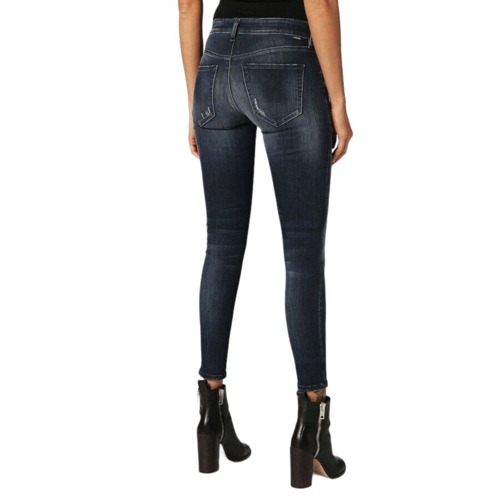 DIESEL SLANDY 084MZ Womens Denim Jeans Super Slim Faded Trouser Casual Blue Pant