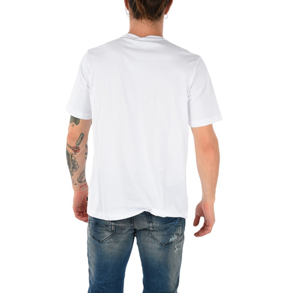 DIESEL T JUST WN Mens T-Shirt Short Sleeves Crew Neck Printed Casual White Tees