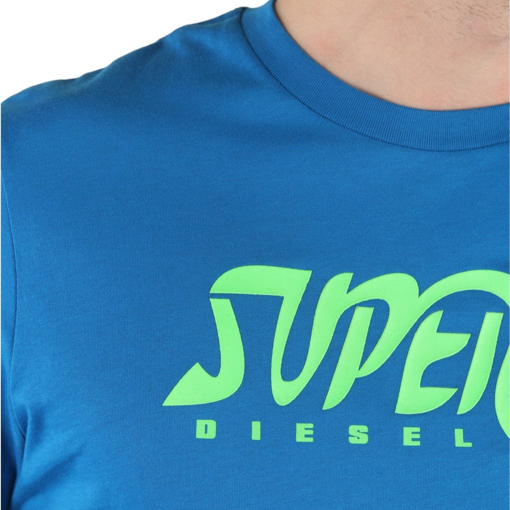 DIESEL T DIEGO BB Mens T-Shirt Crew Neck Short Sleeve Blue Tee Casual Cotton Top