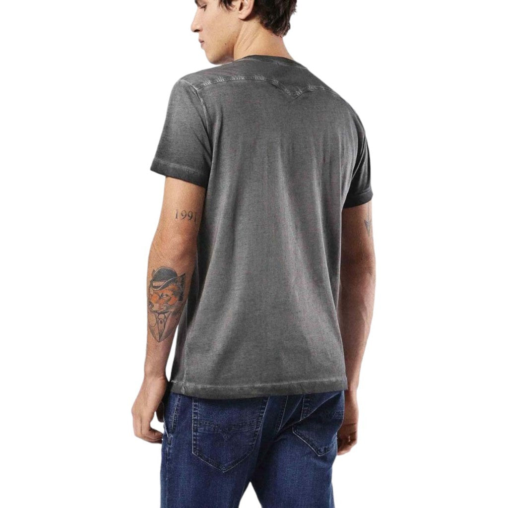 DIESEL T DIEGO PEARLS 900 Mens T-Shirt V Neck Short Sleeve Tee Casual Cotton Top