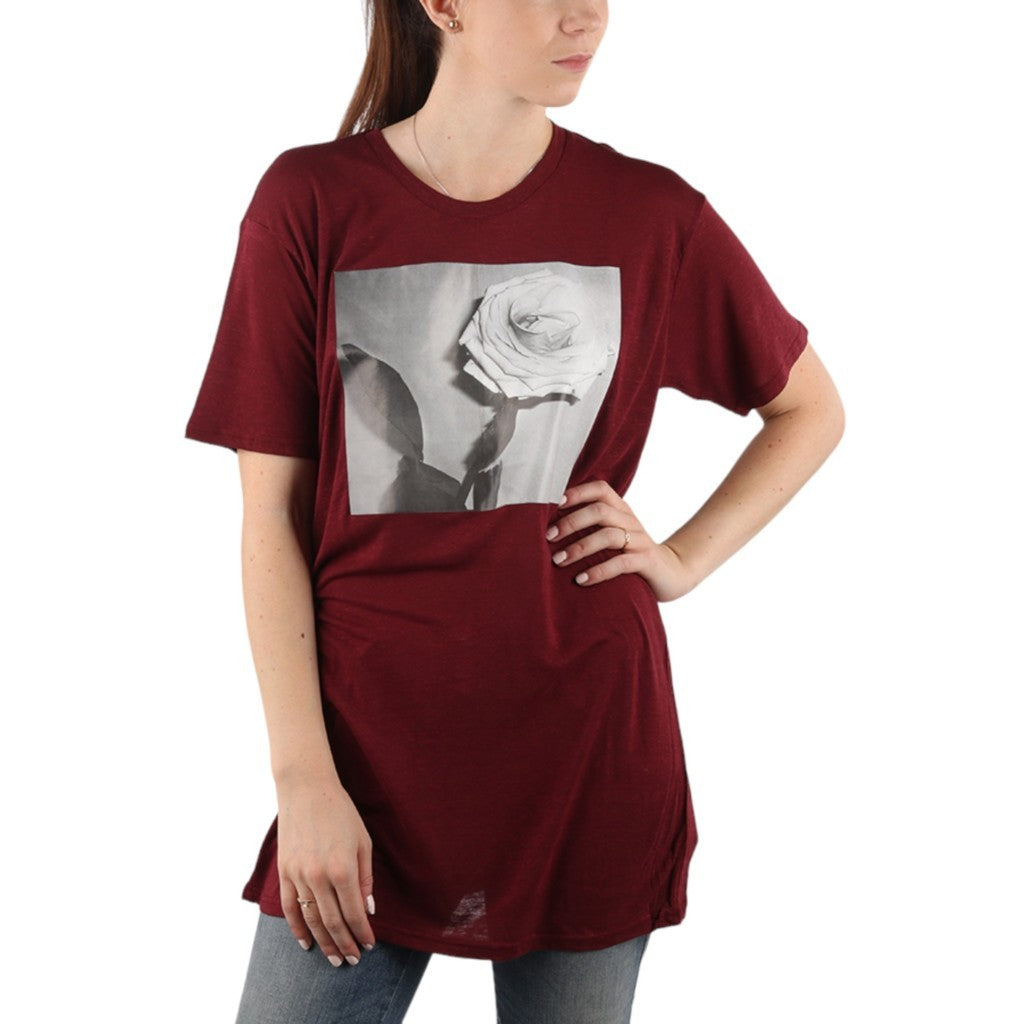 DIESEL T RACHEL P Womens T-Shirt Lyocell Crew Neck Summer Casual Burgundy Tee