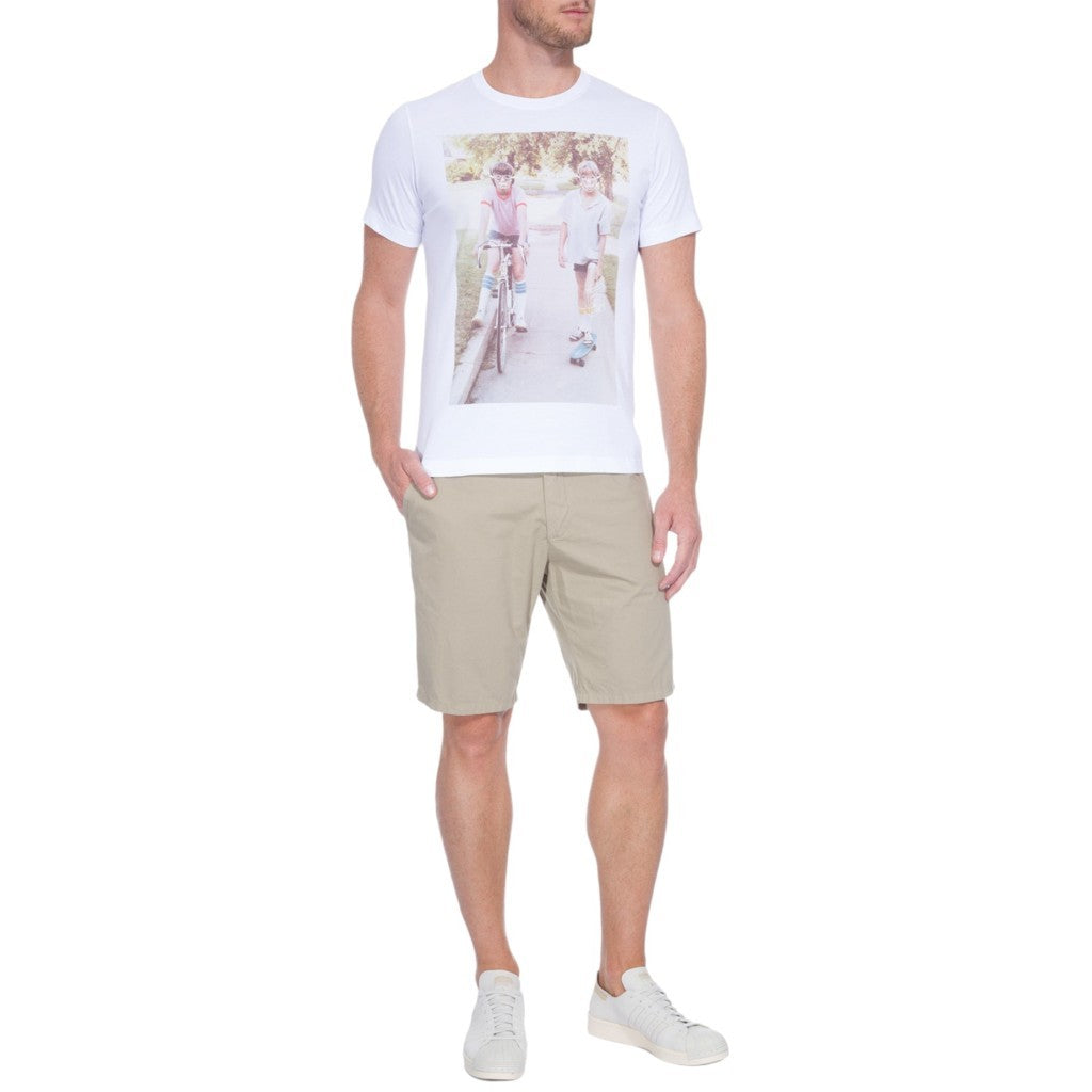 DIESEL T JOE RV 100 Mens T-Shirt Short Sleeve Ribbed Top Summer Casual White Tee