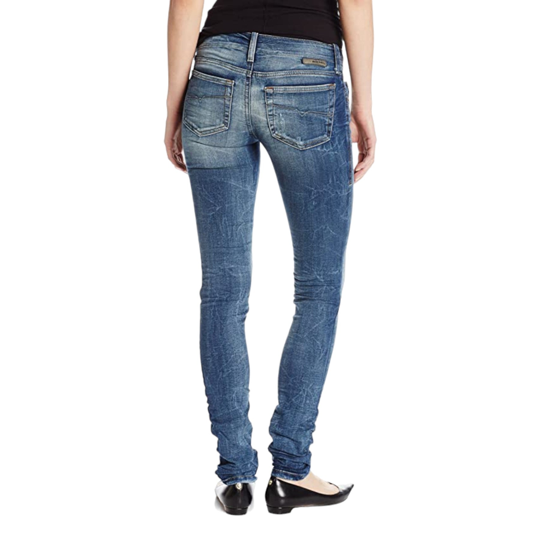 DIESEL GRUPEE NE 0606D Womens Denim Jeans Slim Fit Skinny Leg Casual Jogg Pants