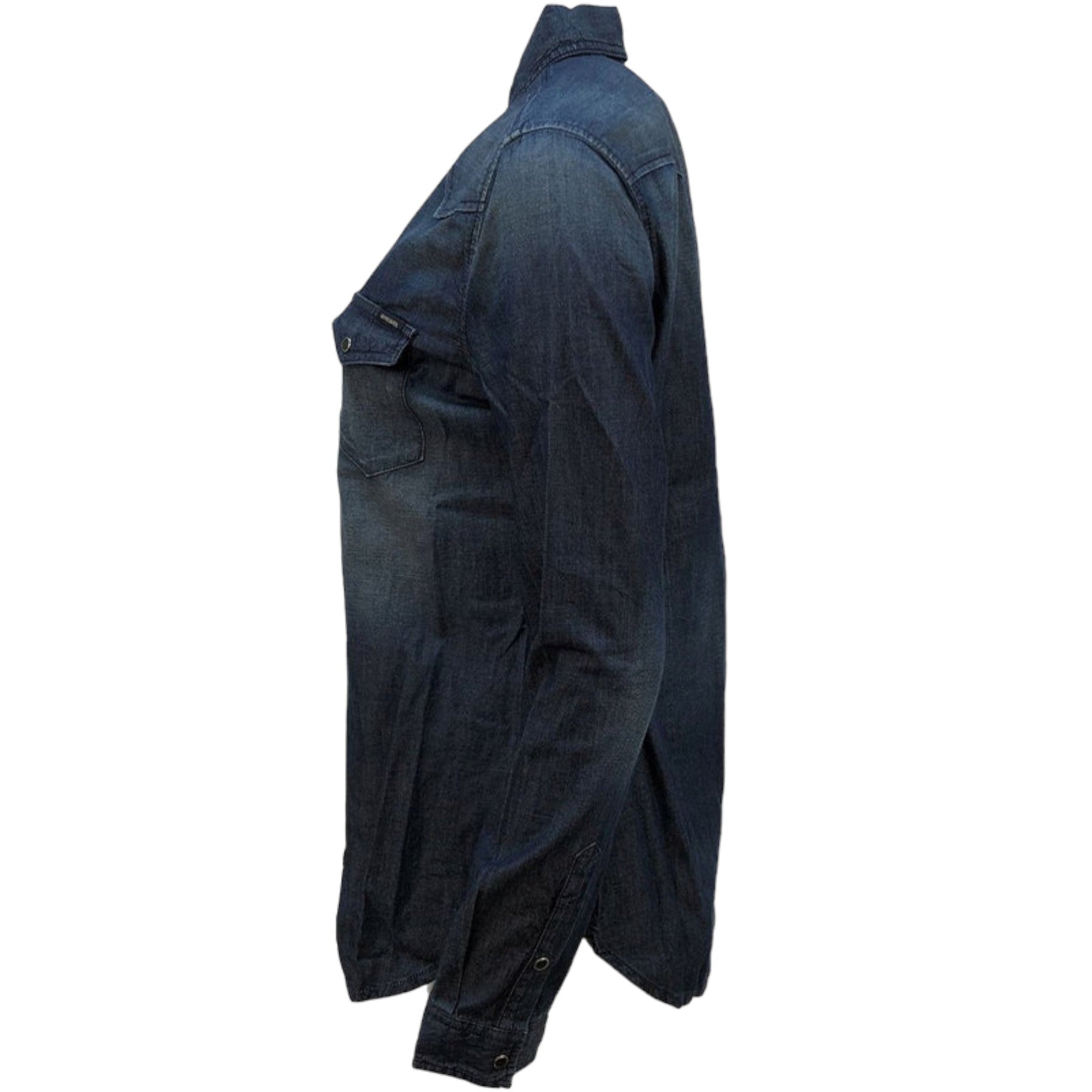 DIESEL DE PRATT Womens Denim Jeans Casual Shirt Ladies Top Cotton Elegant Blue