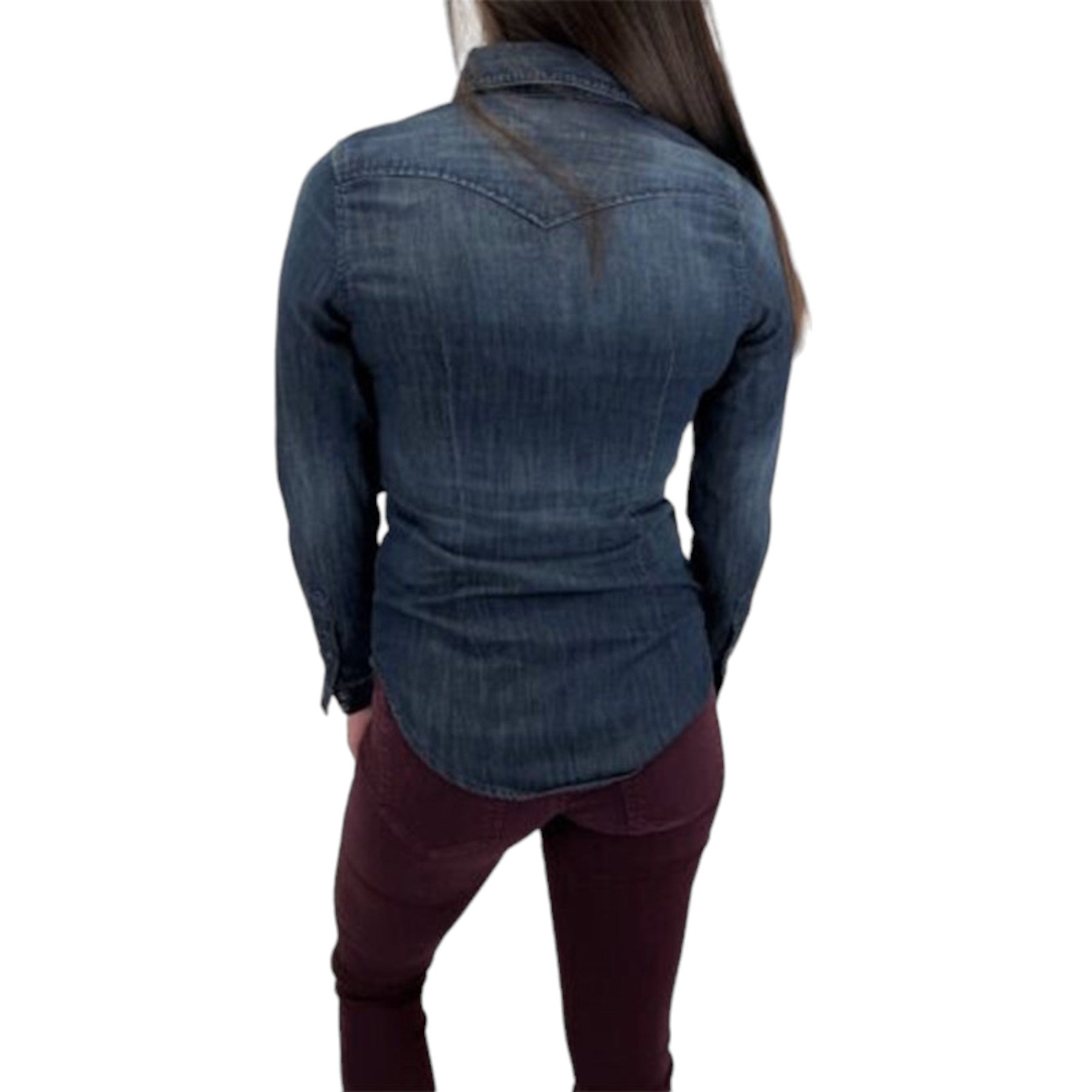 DIESEL DE PRATT Womens Denim Jeans Casual Shirt Ladies Top Cotton Elegant Blue