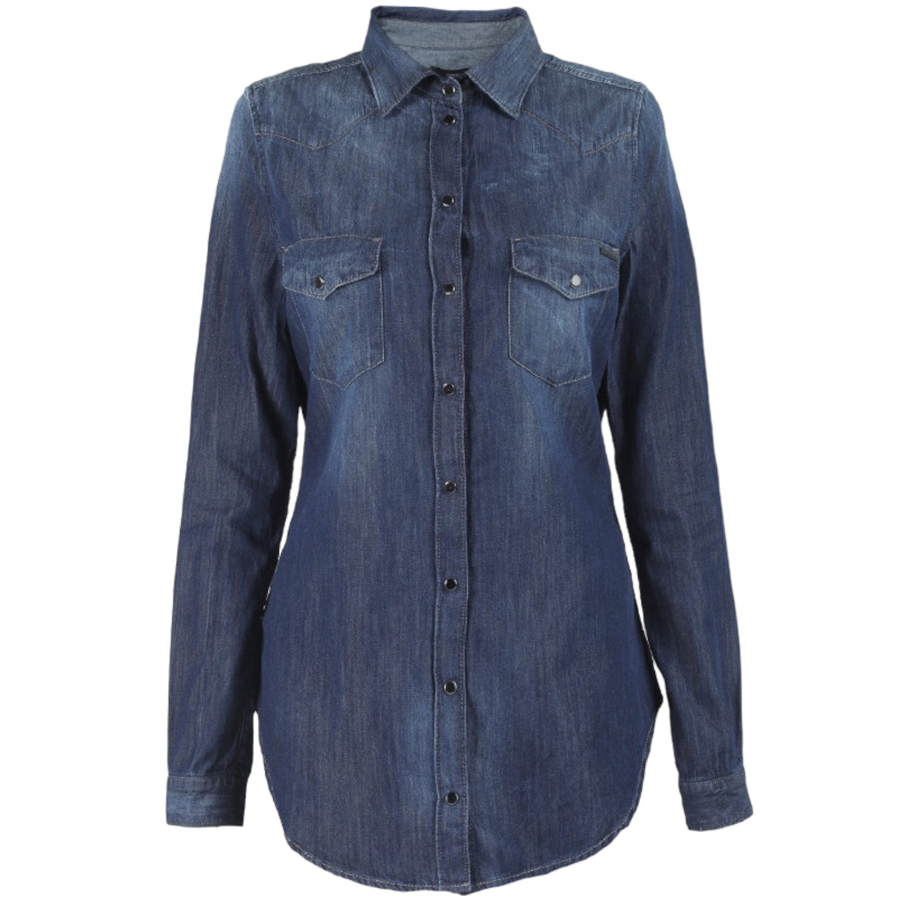 DIESEL DE PRATT Womens Denim Jeans Casual Shirt Ladies Top Cotton Elegant Blue