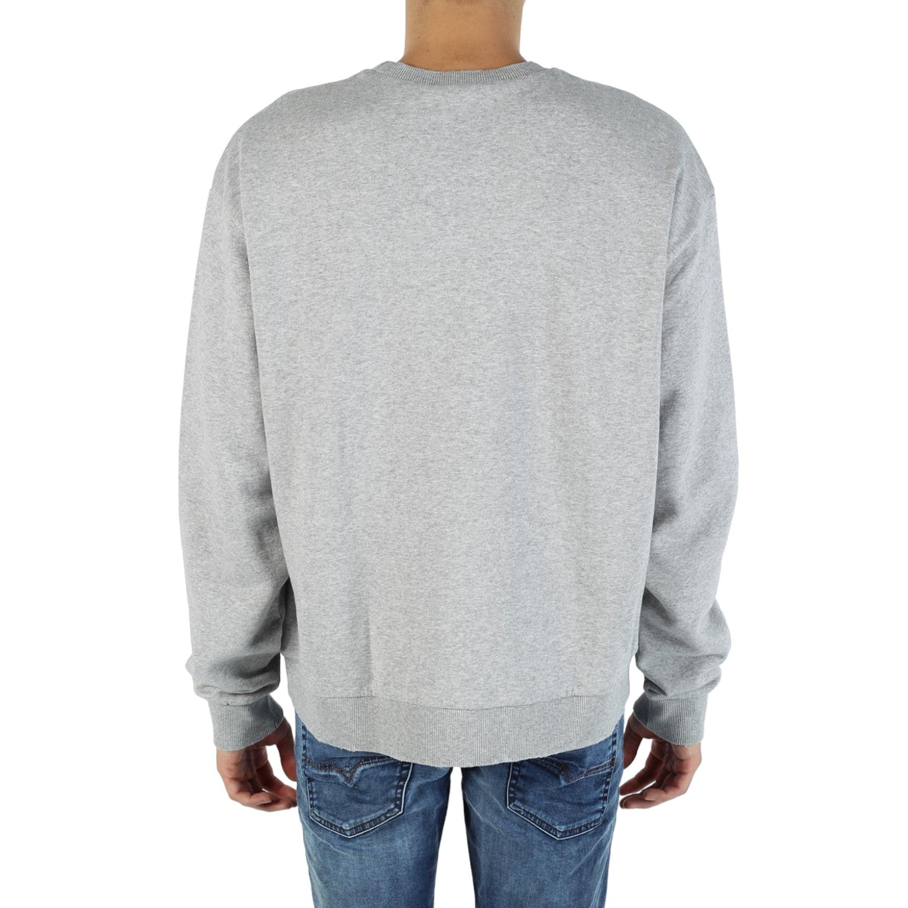 DIESEL S POND GR Mens Oversized Sweatshirt Crew Neck Winter Pullover Jumper Grey