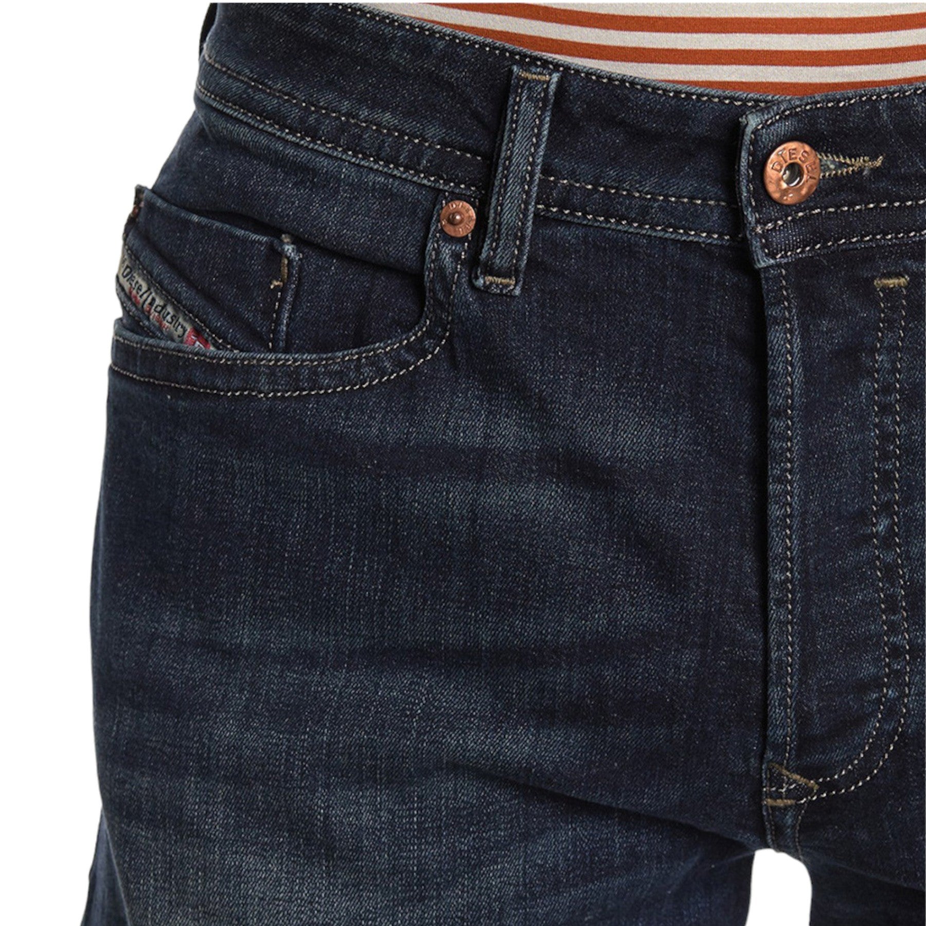 DIESEL BUSTER R8W41 Mens Denim Jeans Regular Slim Tapered Fit Faded Casual Pant