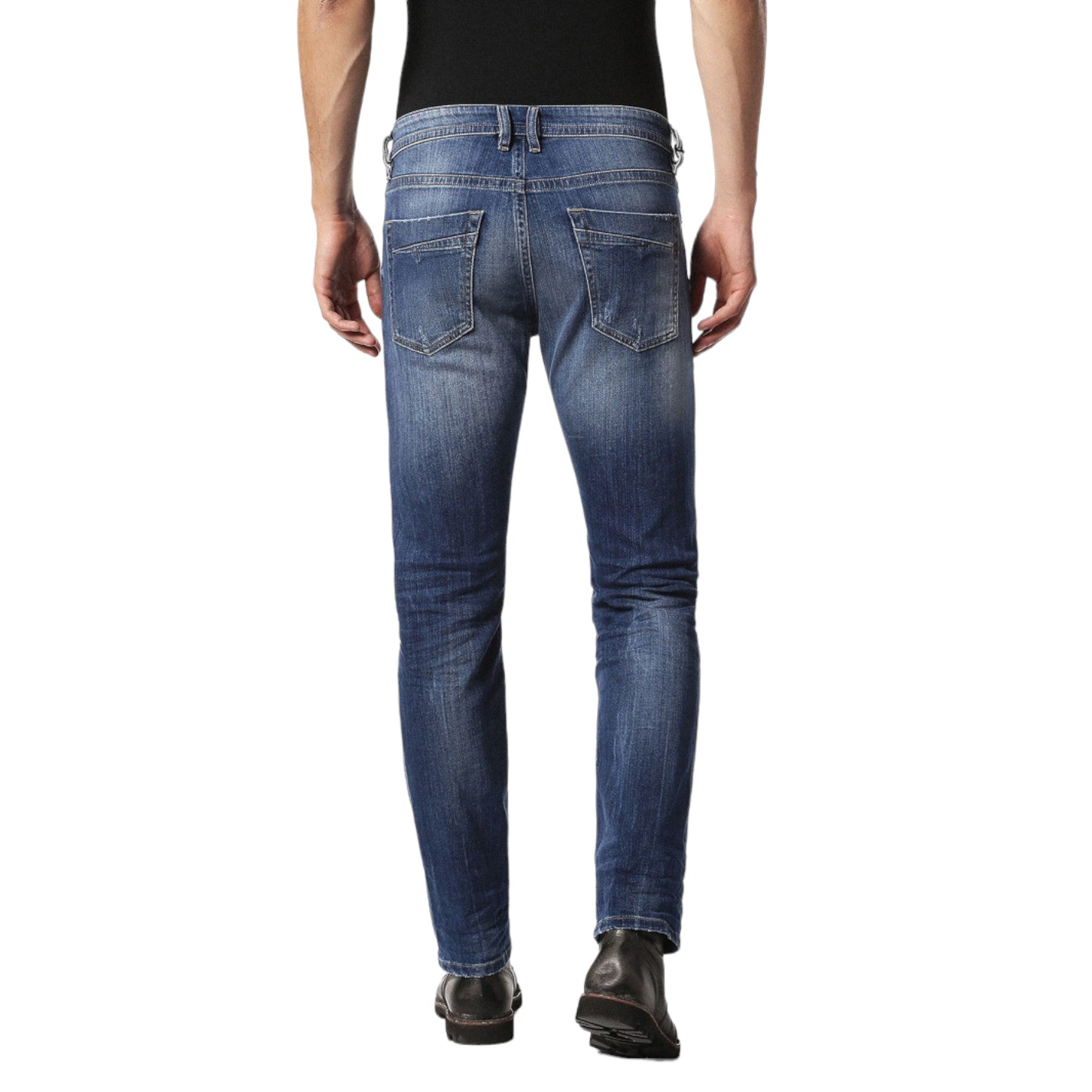 DIESEL AKEE 084GG Mens Denim Jeans Distressed Regular Slim Tapered Stretch Pants