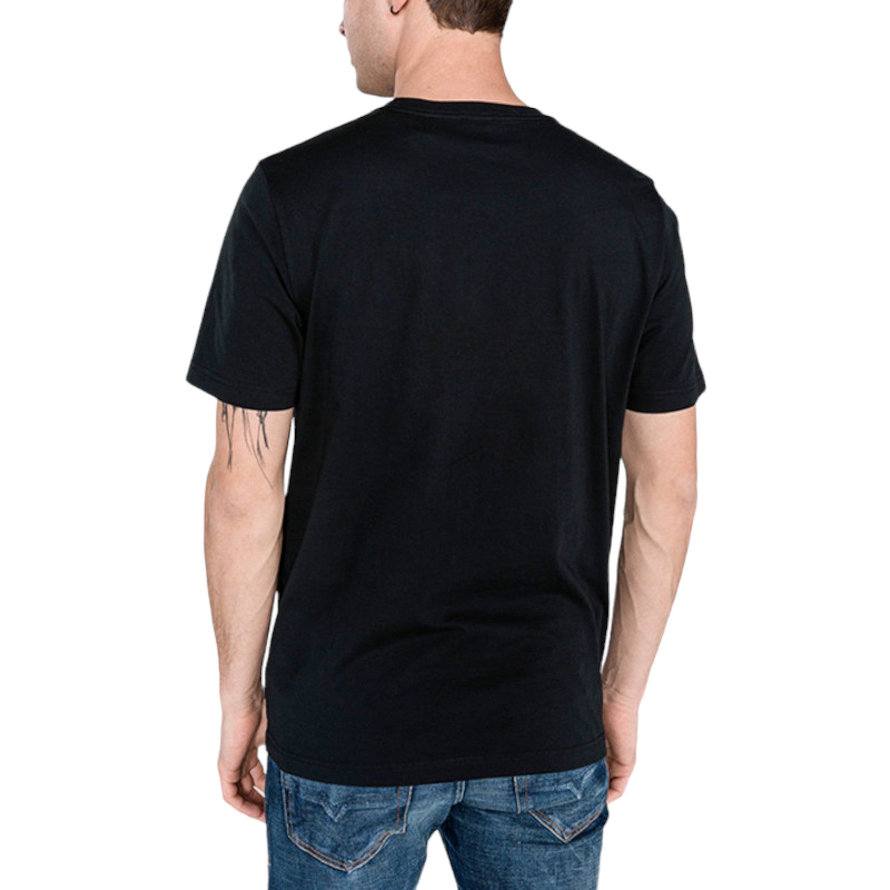 DIESEL T JUST Y4 Mens T Shirt Crew Neck Short Sleeve Casual Black Cotton Tee
